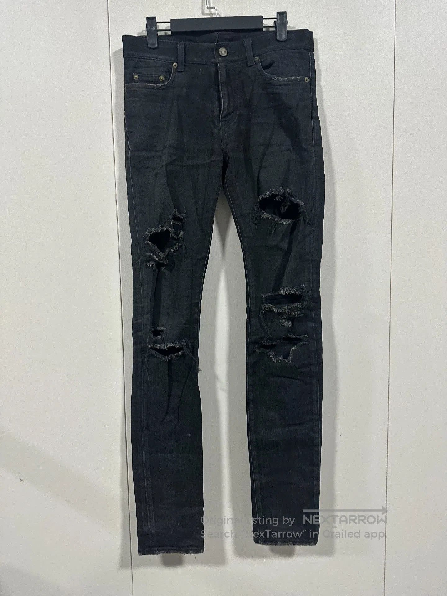 Hedi Slimane Saint Laurent D02 Skinny Distressed Jeans. Size US 29 - 1 Thumbnail