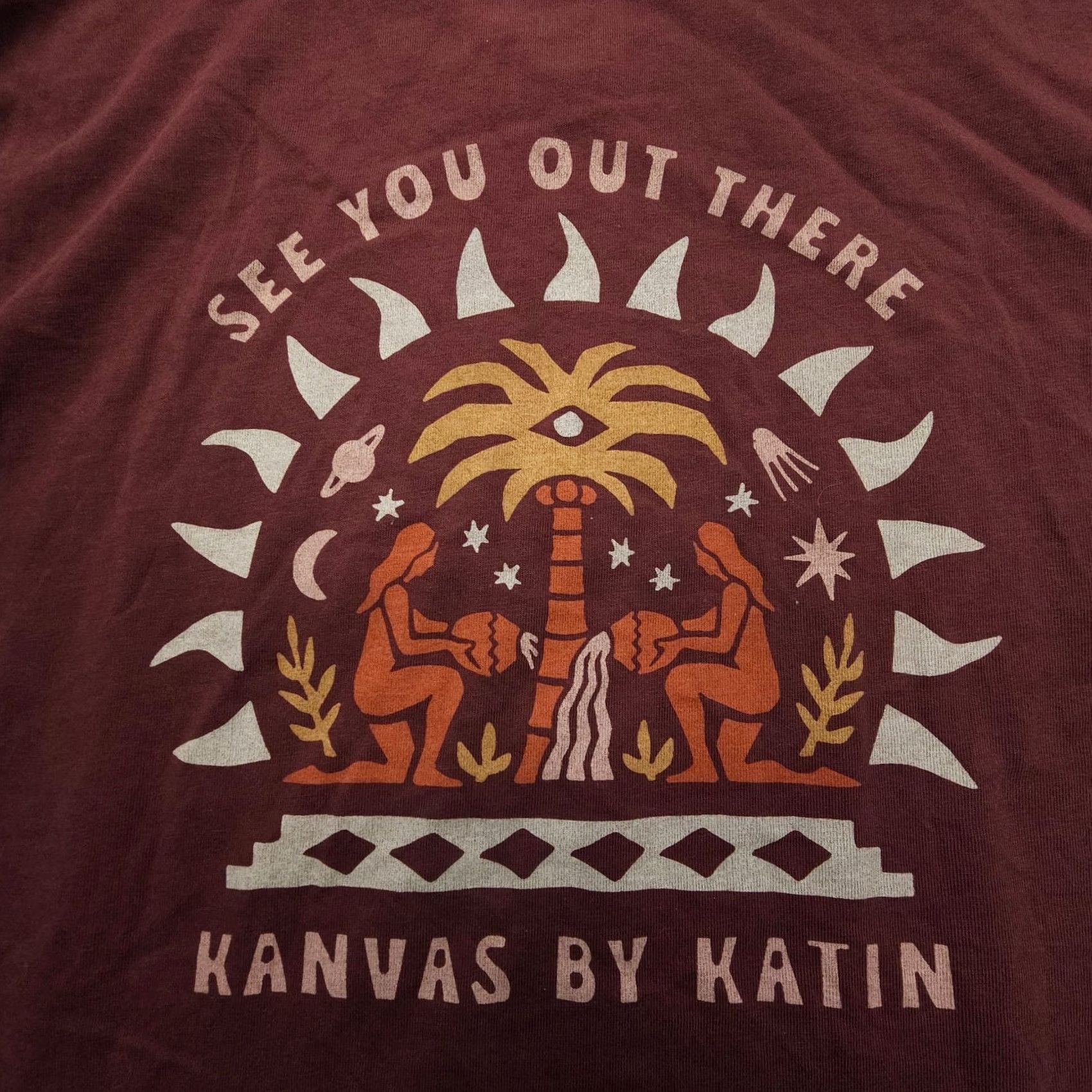 Katin Katin T Shirt Mens Small Red Graphic Tee Hawaiian Surf Coastal Organic Cotton Size US S / EU 44-46 / 1 - 8 Thumbnail
