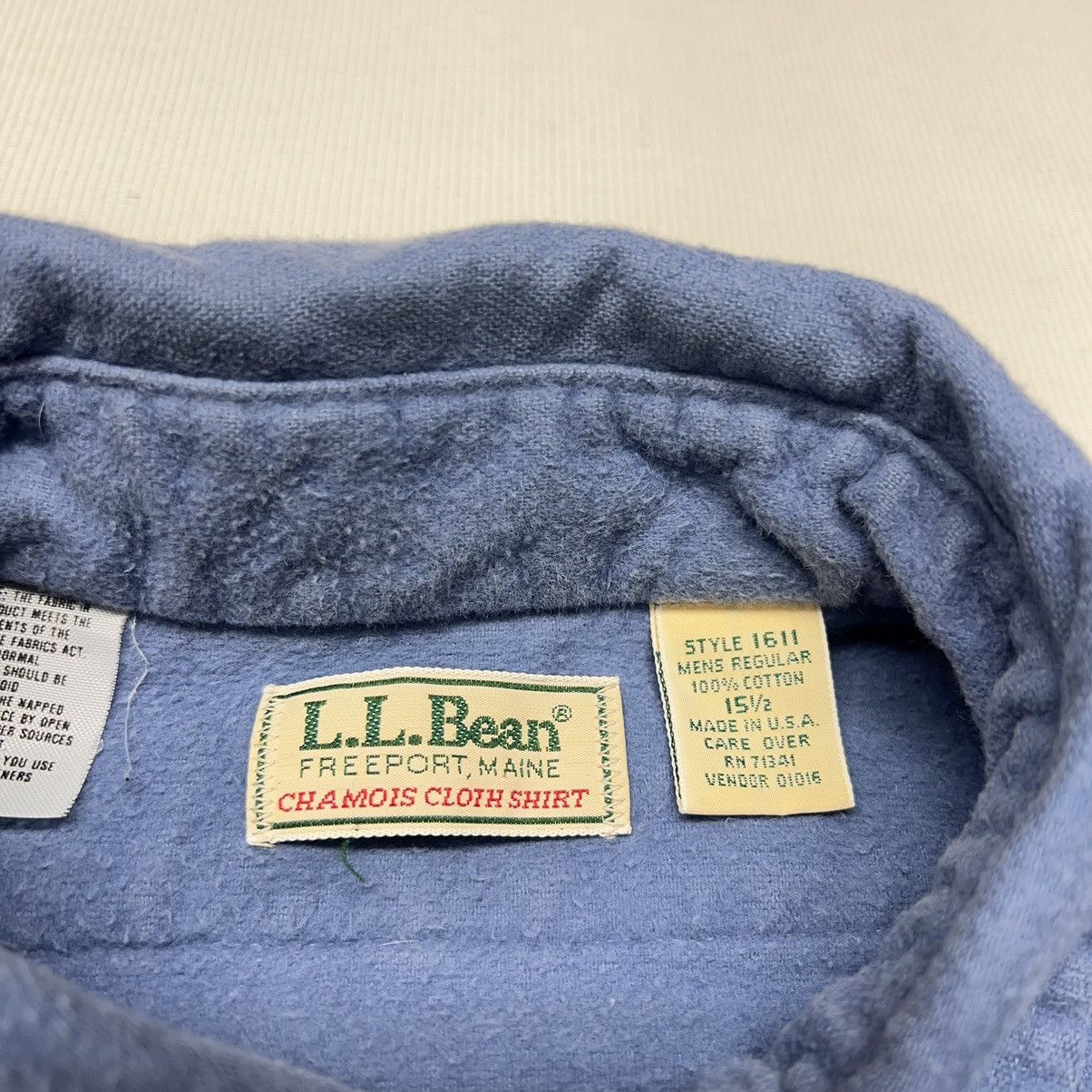 L.L. Bean × Vintage VTG LL Bean Flannel Shirt Blue Chamois Cloth Button Up Retro Size US M / EU 48-50 / 2 - 5 Thumbnail