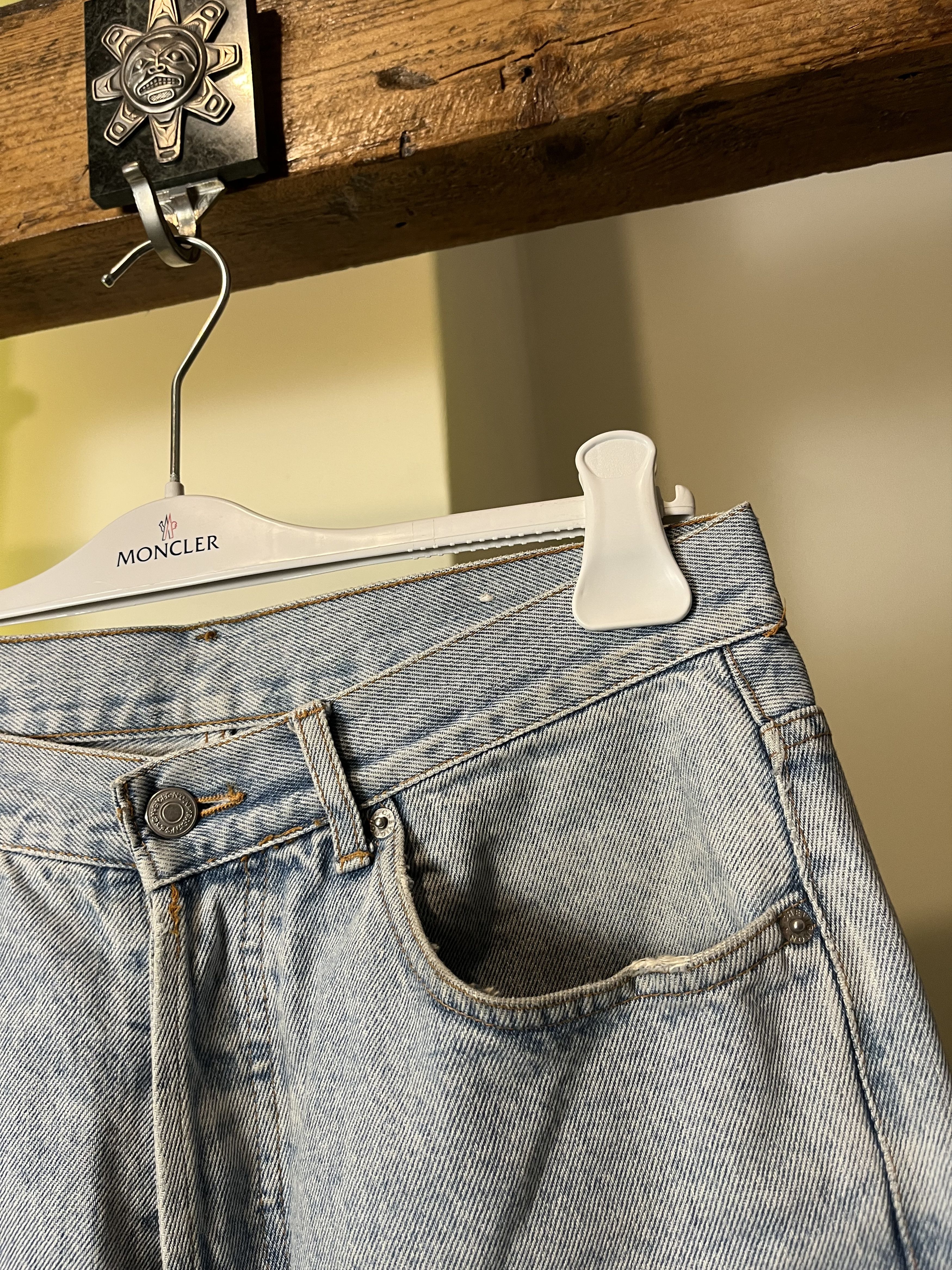Chevignon × Vintage Vintage 90s Chevignon Baby Blue Denim Jeans Made in Italy Size US 33 - 5 Thumbnail