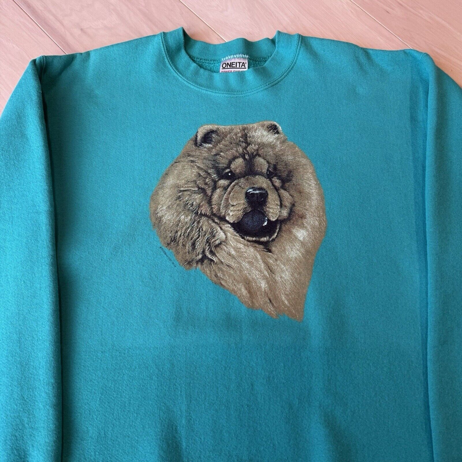 Vintage Vintage Chow Chow Dog Sweatshirt XL Green Fleece Pullover Size US XL / EU 56 / 4 - 3 Thumbnail