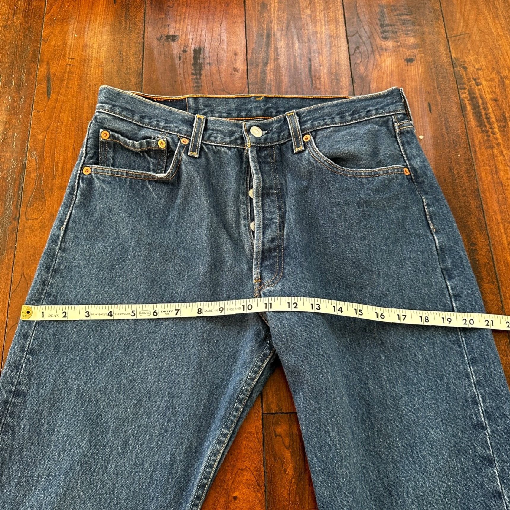 Levi's VTG Levi's 501 XX Jeans Denim Straight 34x30 Men USA 90s Capris Style Button Fly Vintage Levi's 501 Series Mens Jeans 34x30 Blue Size US 34 / EU 50 - 6 Thumbnail