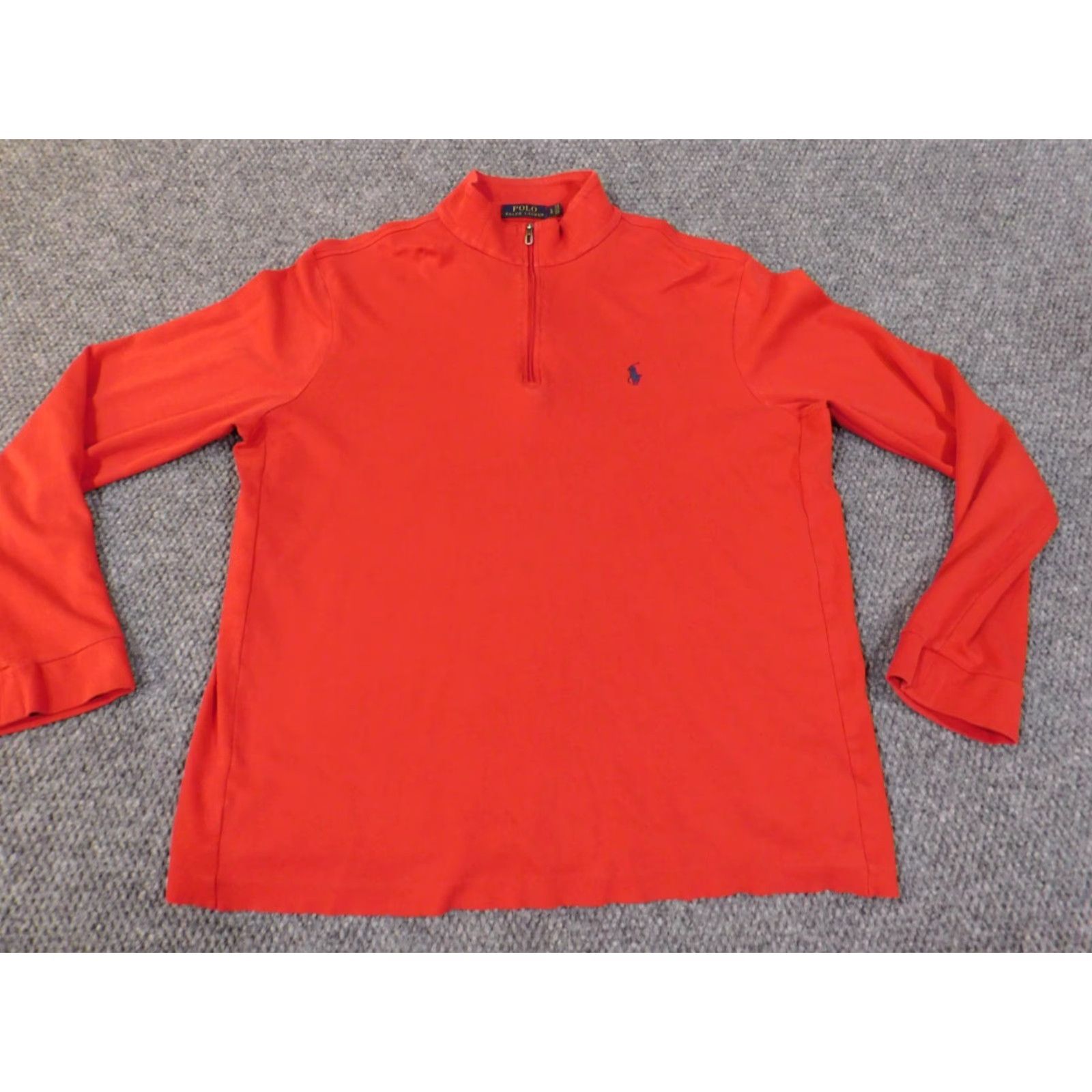 Polo Ralph Lauren Polo Ralph Lauren Sweater Mens Large Red Pullover Pony 1/4 Zip Cotton Preppy Size US L / EU 52-54 / 3 - 3 Thumbnail