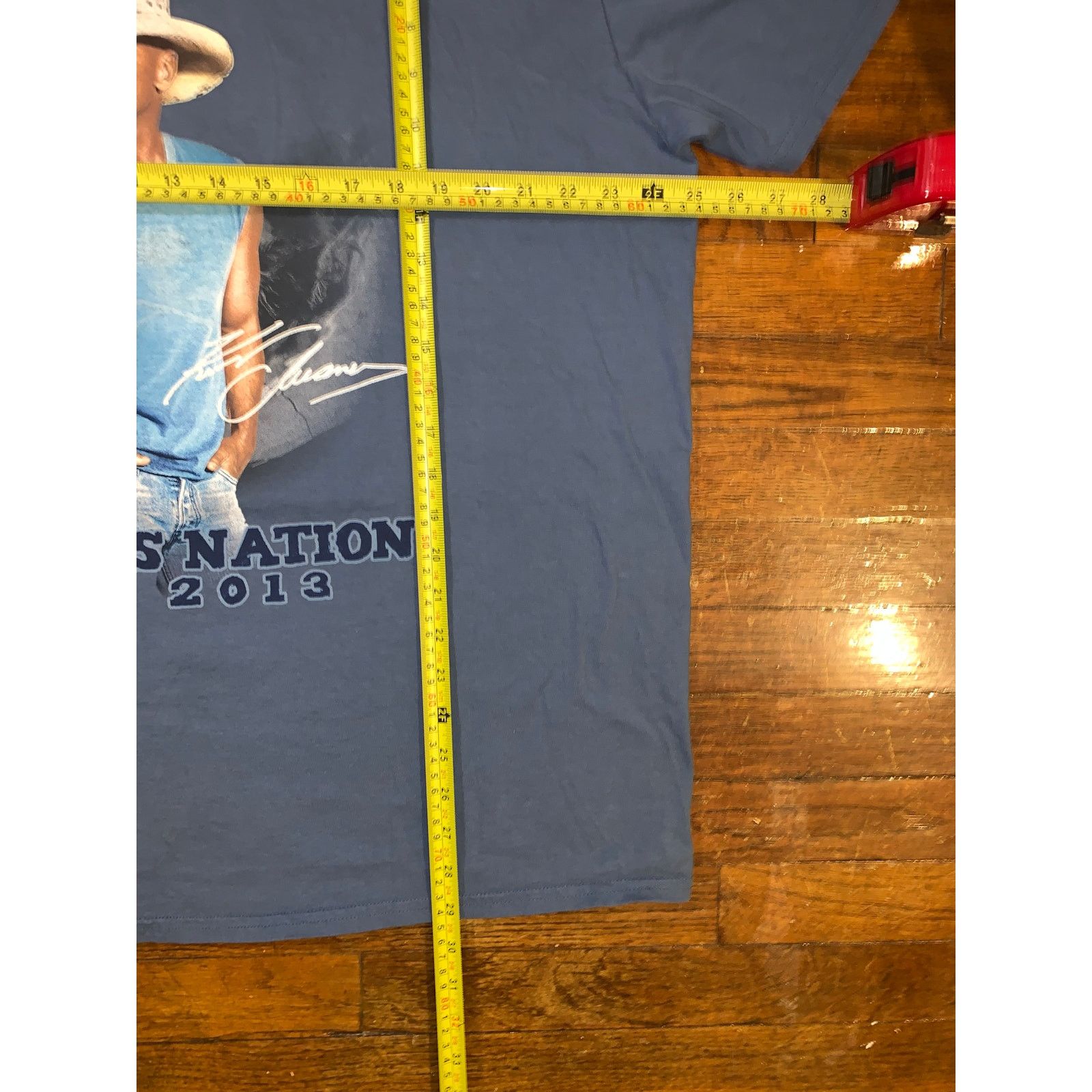 Band Tees × Gildan Kenny Chesney No Shoes Nation Tour 2013 Tee Slate Blue 2XL Size US XXL / EU 58 / 5 - 6 Thumbnail