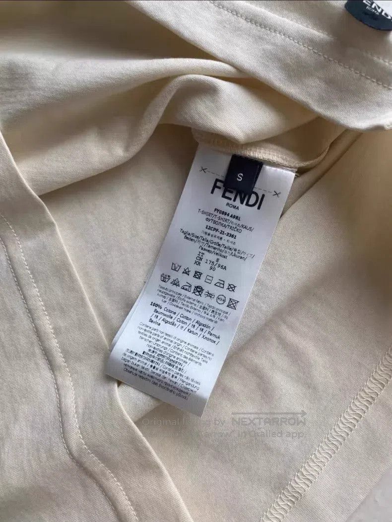 Fendi Fendi Men's logo embroidered short sleeve T-shirt Size US S / EU 44-46 / 1 - 3 Thumbnail
