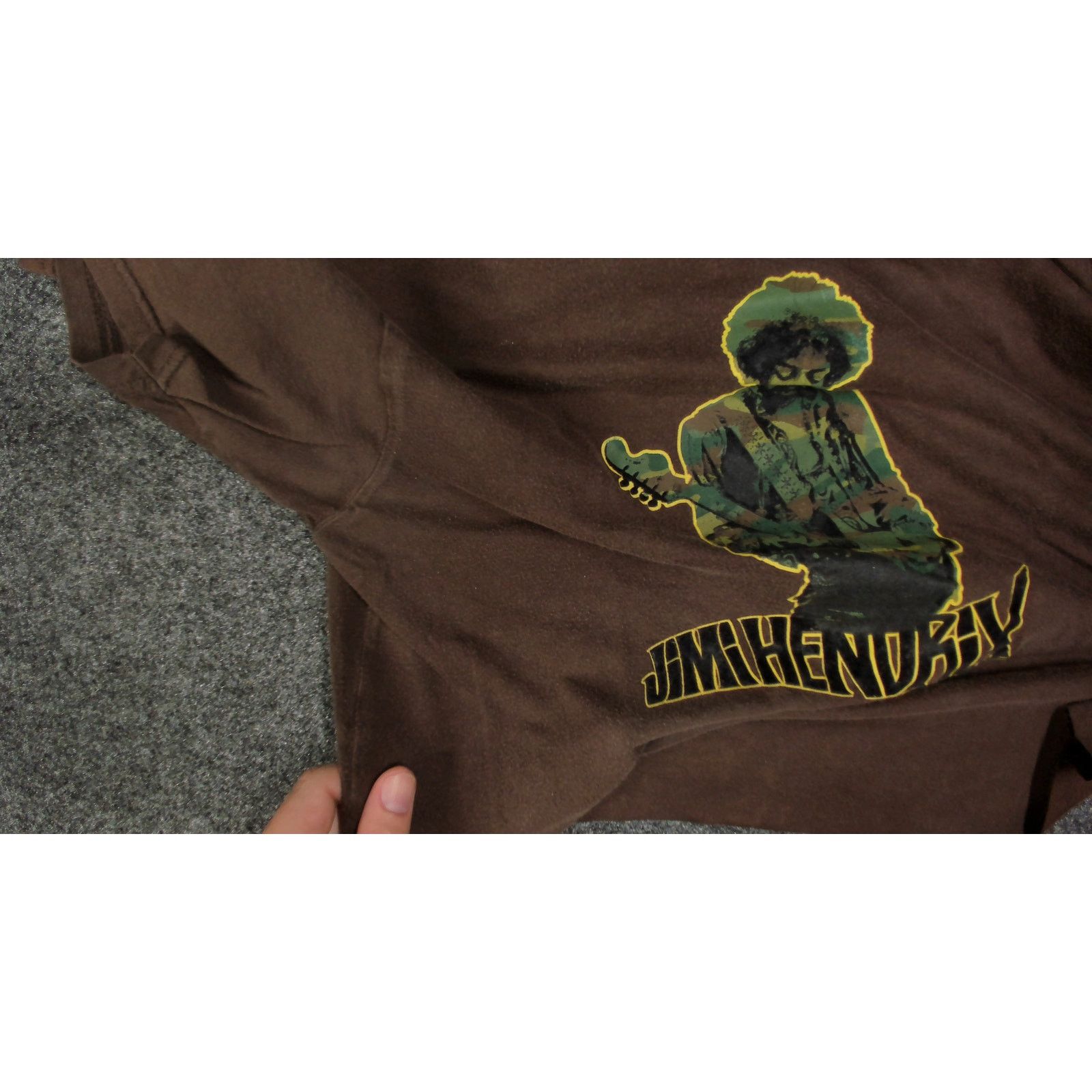Jimi Hendrix Vintage 2005 Authentic Hendrix Camo Crop Top Tee Size M / US 6-8 / IT 42-44 - 7 Thumbnail