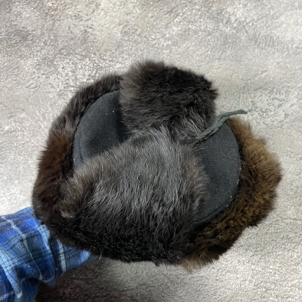 Vintage Vintage Y2K Black Furry Beanie Mohair Ushanka Grunge Boxy OS Size ONE SIZE - 6 Thumbnail