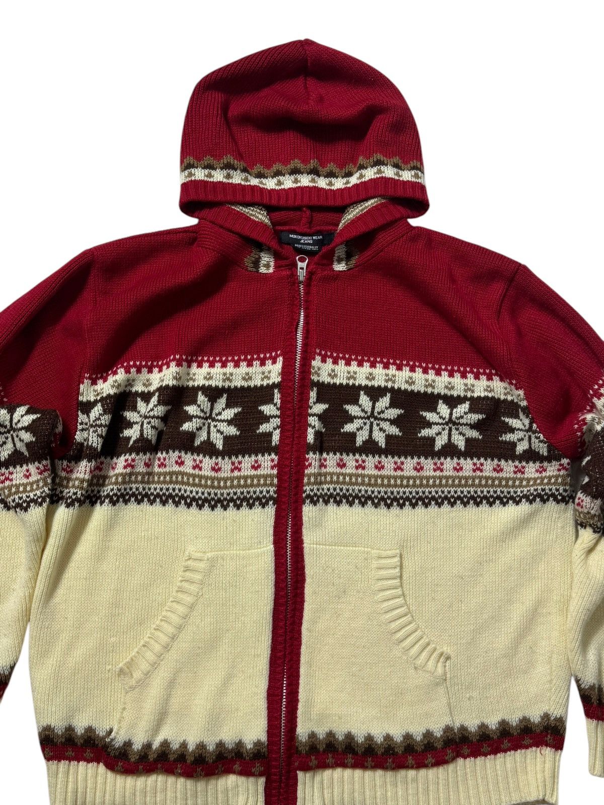 Japanese Brand Mukokuseki Knit Hoodies Size M / US 6-8 / IT 42-44 - 2 Thumbnail