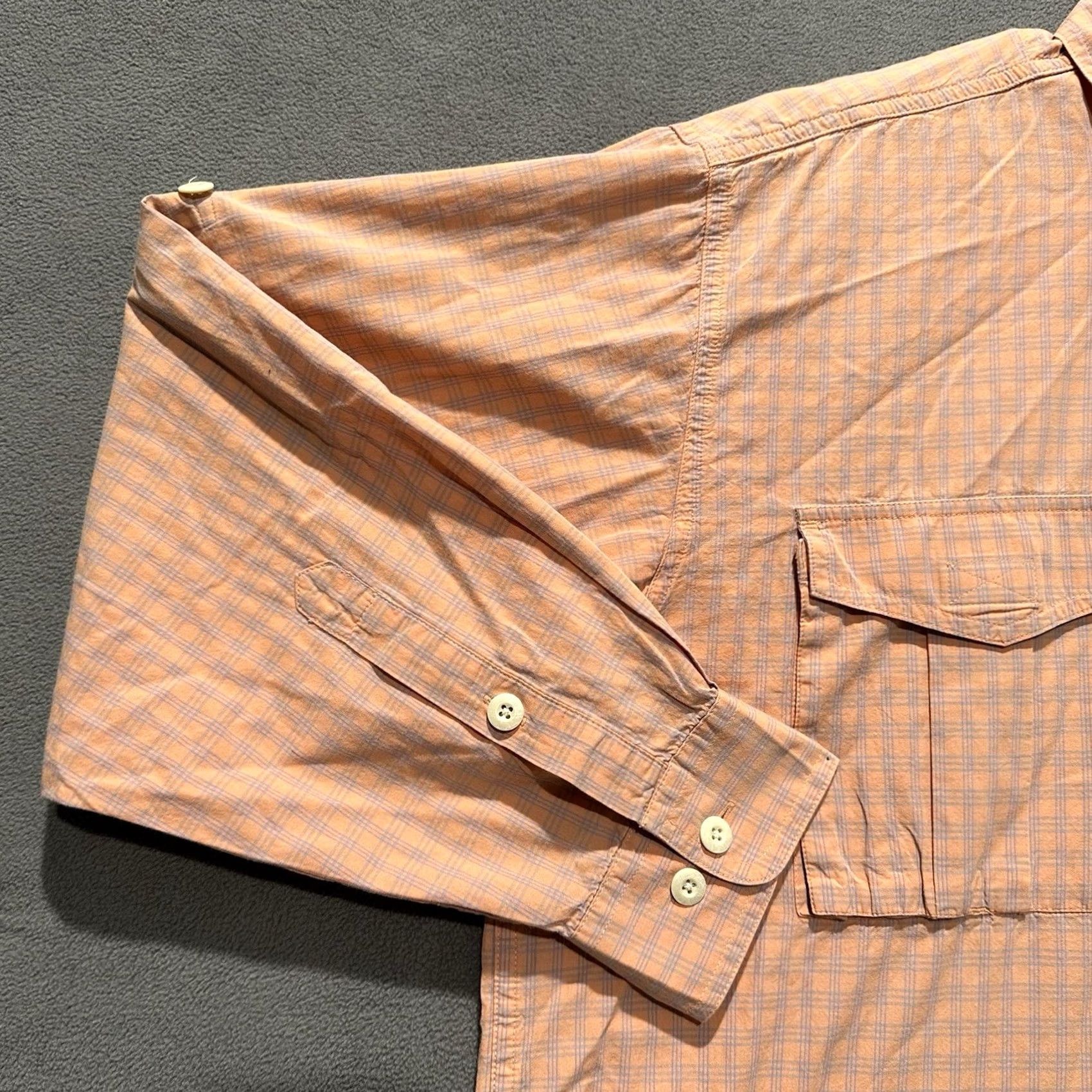 Orvis VINTAGE Orvis Shirt Mens Large Orange Plaid Button-Up Collared Size US L / EU 52-54 / 3 - 7 Thumbnail