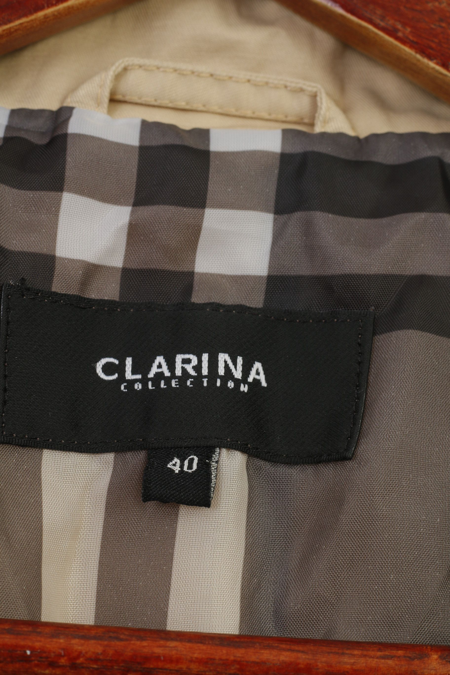 Vintage Clarina Collection Women 40 M Coat Beige Full Zipper 4518 Size S / US 4 / IT 40 - 6 Thumbnail