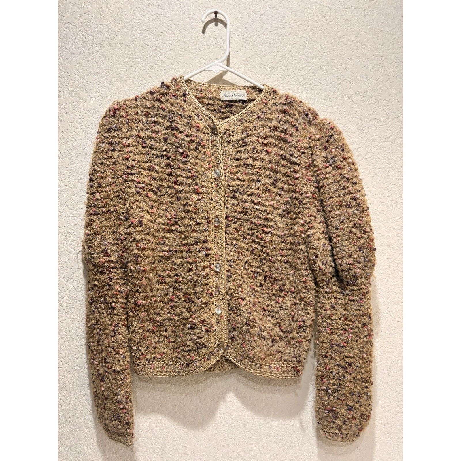 Other MME Defarge New York Vintage Sweater Jacket Beige Size S / US 4 / IT 40 - 2 Thumbnail