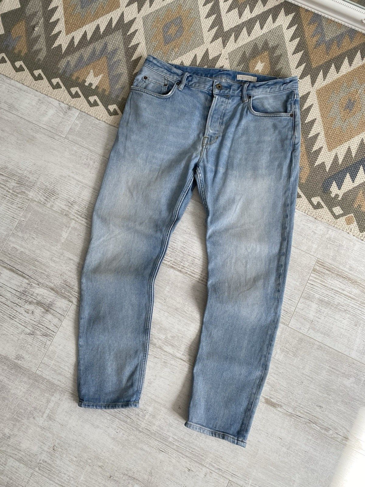 Allsaints Allsaints Blue Washed Denim Dean Jeans Pants Size US 32 / EU 48 - 1 Thumbnail