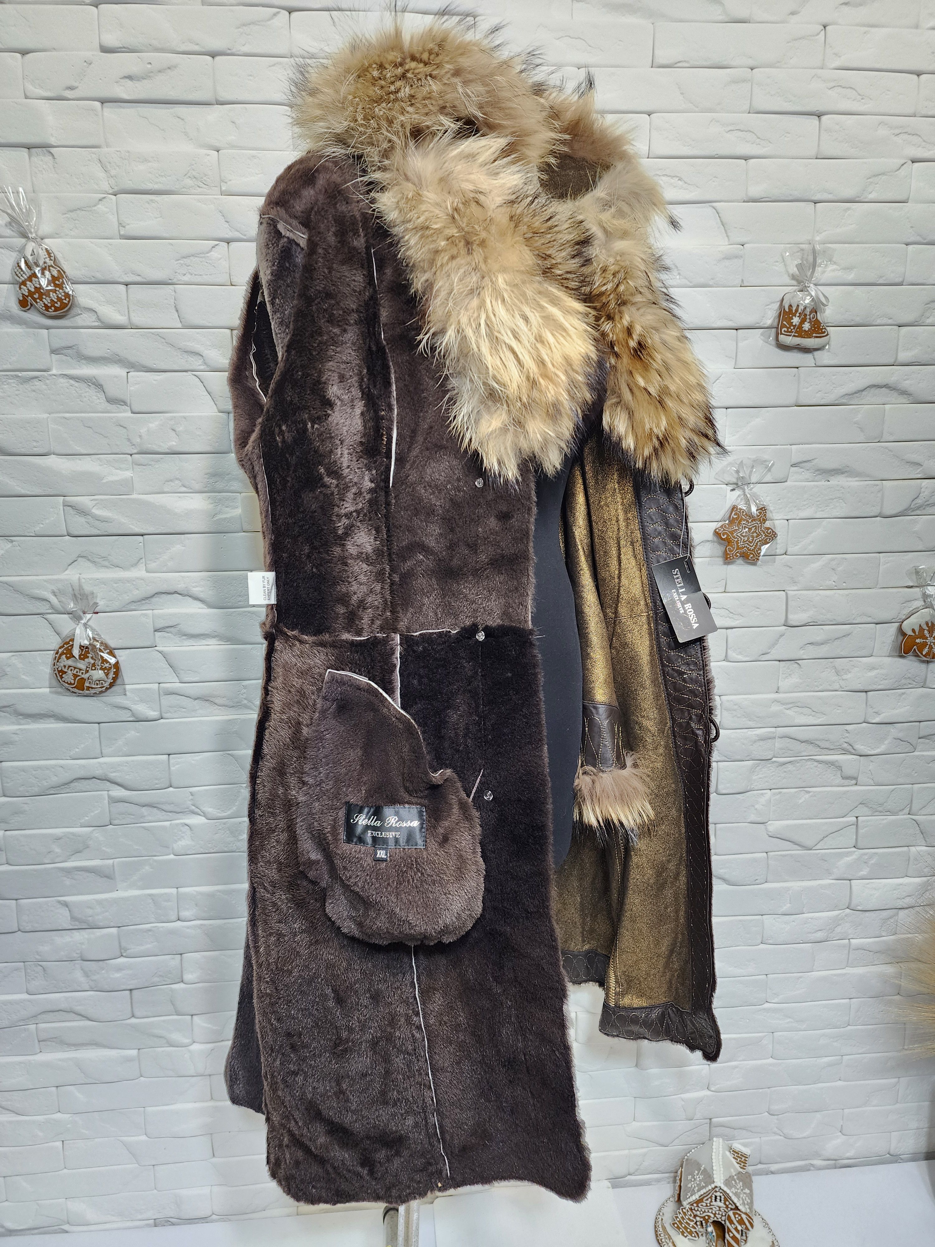 Uniqlo Bronze Sheepskin Coat: Leather Belted Winter Outerwear Size XL / US 12-14 / IT 48-50 - 10 Thumbnail