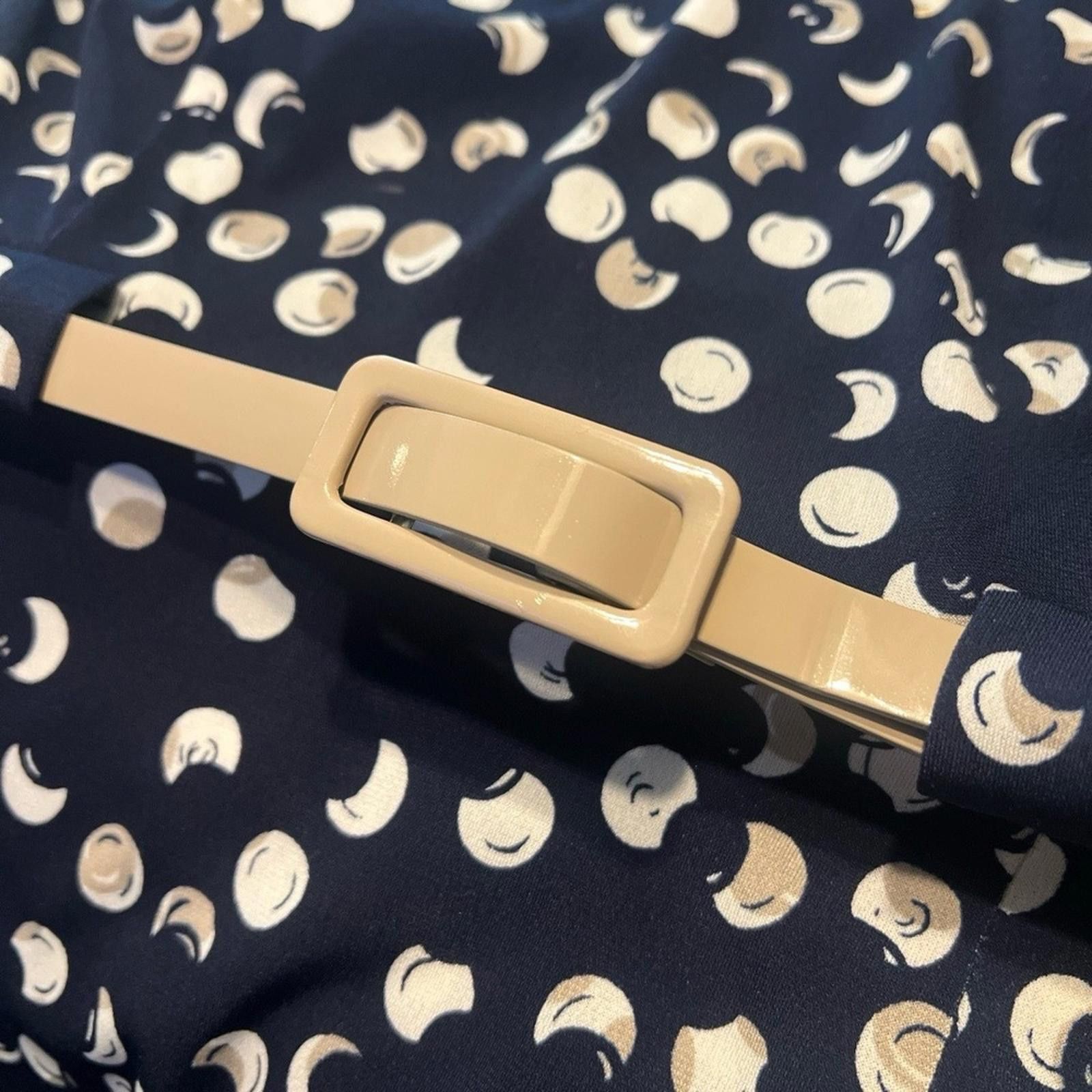 Other Connected Apparel 12 Midi Dress Navy Belted Cap Sleeve 12 Size XL / US 12-14 / IT 48-50 - 4 Thumbnail