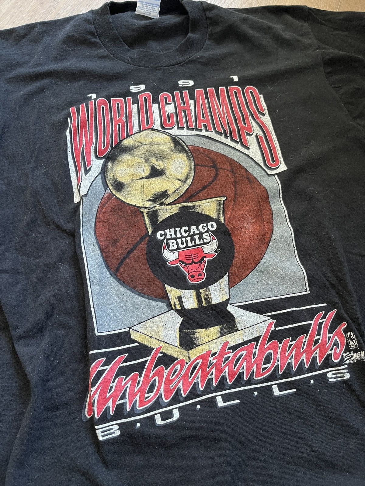 Vintage 1991 Chicago Bulls Championship T-Shirt Size US L / EU 52-54 / 3 - 2 Thumbnail