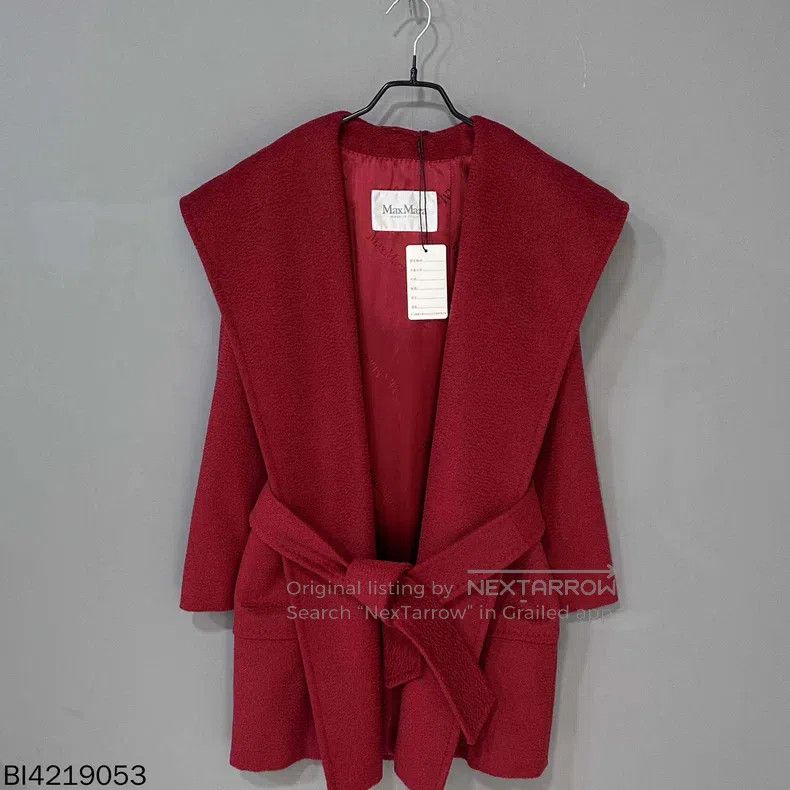 Max Mara Max Mara Red Cashmere Bathrobe Coat Size XXS / US 00 / IT 34 - 1 Thumbnail