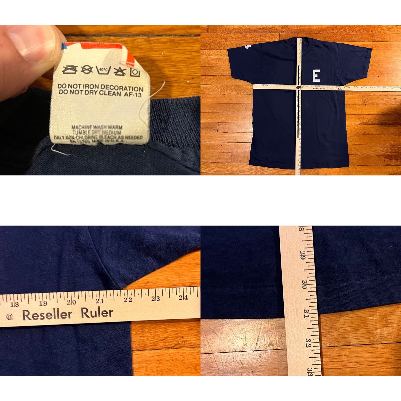 Fruit Of The Loom VINTAGE STAY-C Stacy Jersey Shirt Women's Extra Large Blue Single Stitch 90s Size XL / US 12-14 / IT 48-50 - 8 Thumbnail