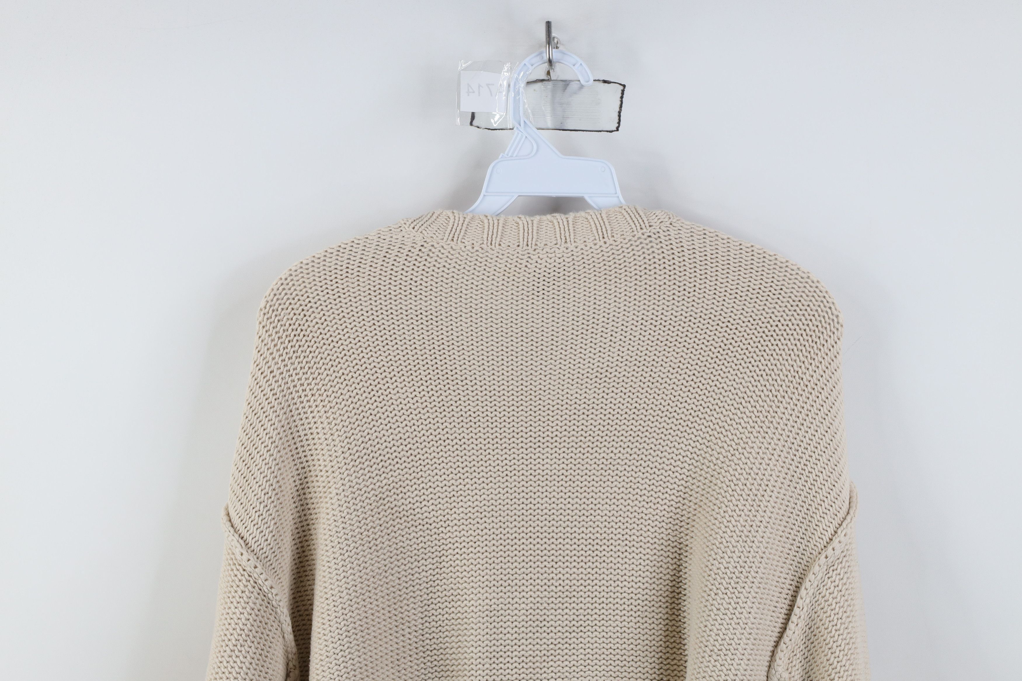 Gap Vintage Y2K 2001 Gap Heavyweight Knit V-Neck Sweater Beige Size US XL / EU 56 / 4 - 10 Thumbnail