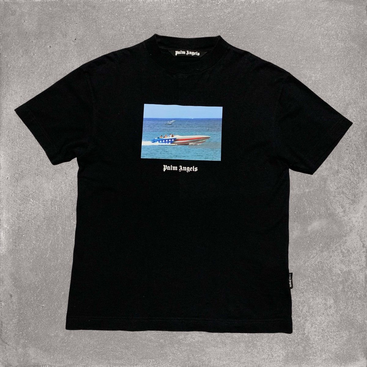 Palm Angels Palm Angels Small Getty Speedboat Classic Black Tee Size US S / EU 44-46 / 1 - 1 Thumbnail