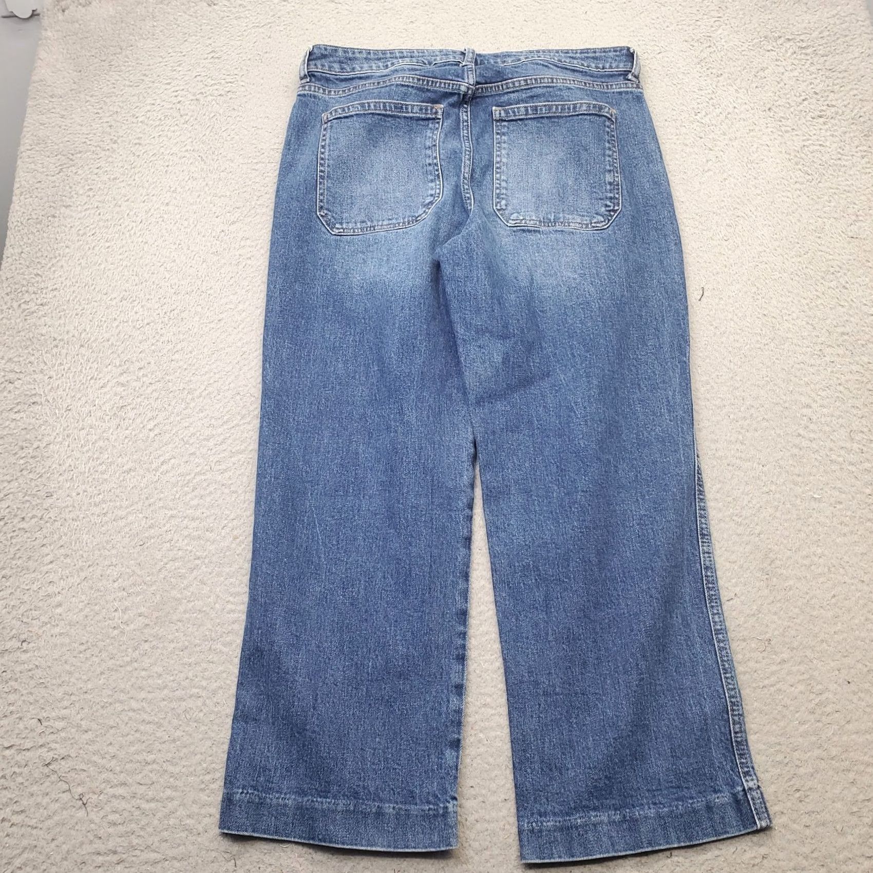 Old Navy Old Navy Jeans Womens 12 Blue Denim Stretch Cropped Medium Wash 5-Pocket Regular Fit Size: Womens 12 Blue Denim Stretch Cropped Medium Wash Size 34" / US 12 / IT 48 - 2 Thumbnail