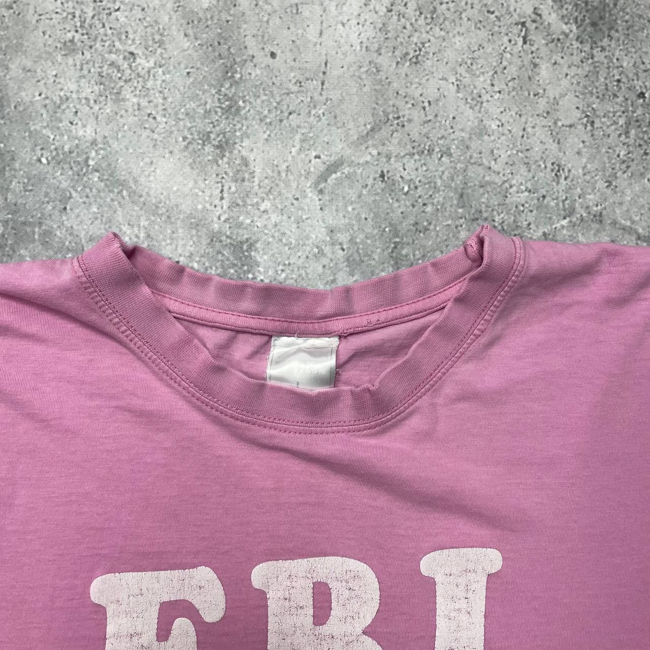 Vintage Vintage Y2K FBI Quote Thrashed T Shirt Faded Pink Size L Size US L / EU 52-54 / 3 - 10 Thumbnail