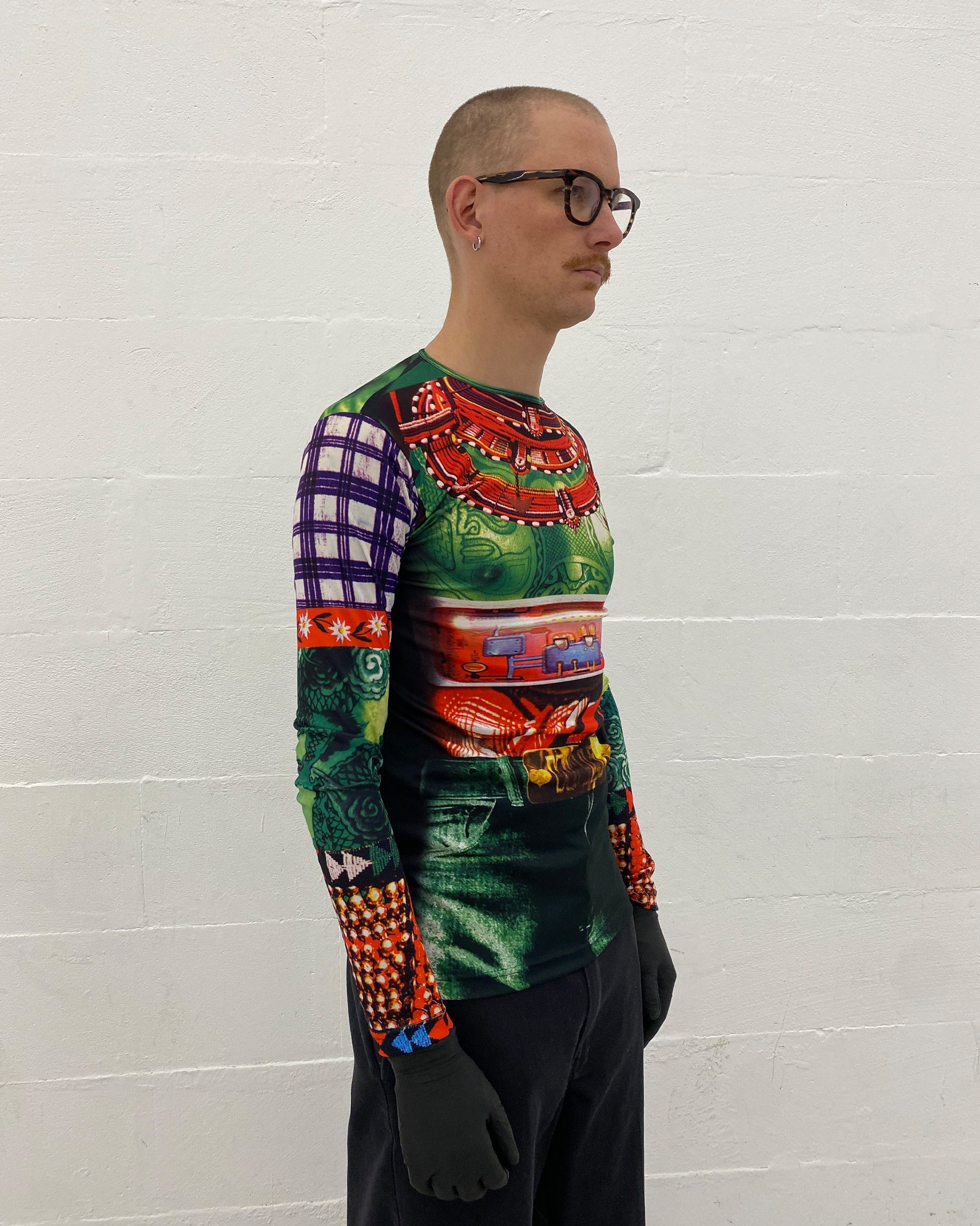 W&LT × Walter Van Beirendonck SS1996 All Over Print Stretch Longsleeve T-Shirt Size US L / EU 52-54 / 3 - 5 Thumbnail
