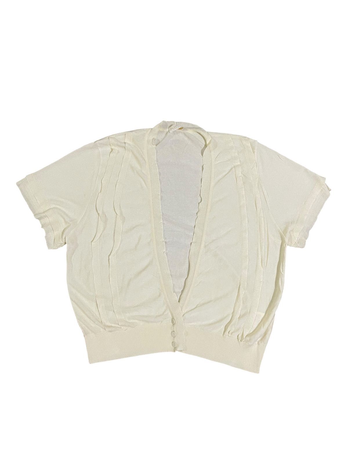 Valentino Valentino Cream Ruffles Crop Cardigan Size M / US 6-8 / IT 42-44 - 1 Thumbnail