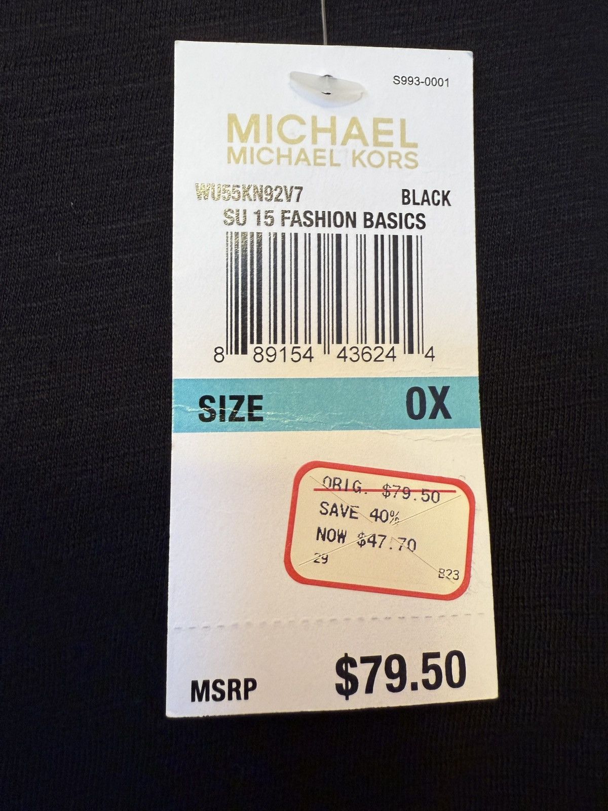 Michael Kors Michael Michael Kors Women Lot of 2 Black Tops New w Tags Size ONE SIZE - 4 Thumbnail