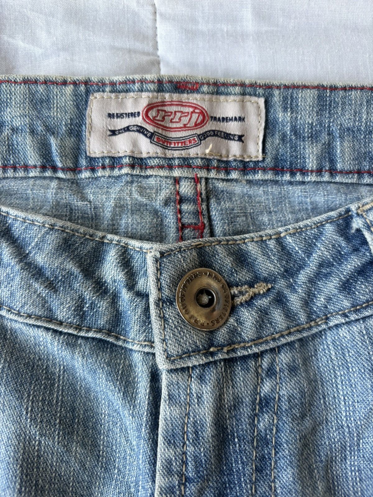 Japanese Brand VINTAGE FLARE JEANS DISTRESSED DENIM RRJ LOW RISE JEANS Size US 30 / EU 46 - 10 Thumbnail