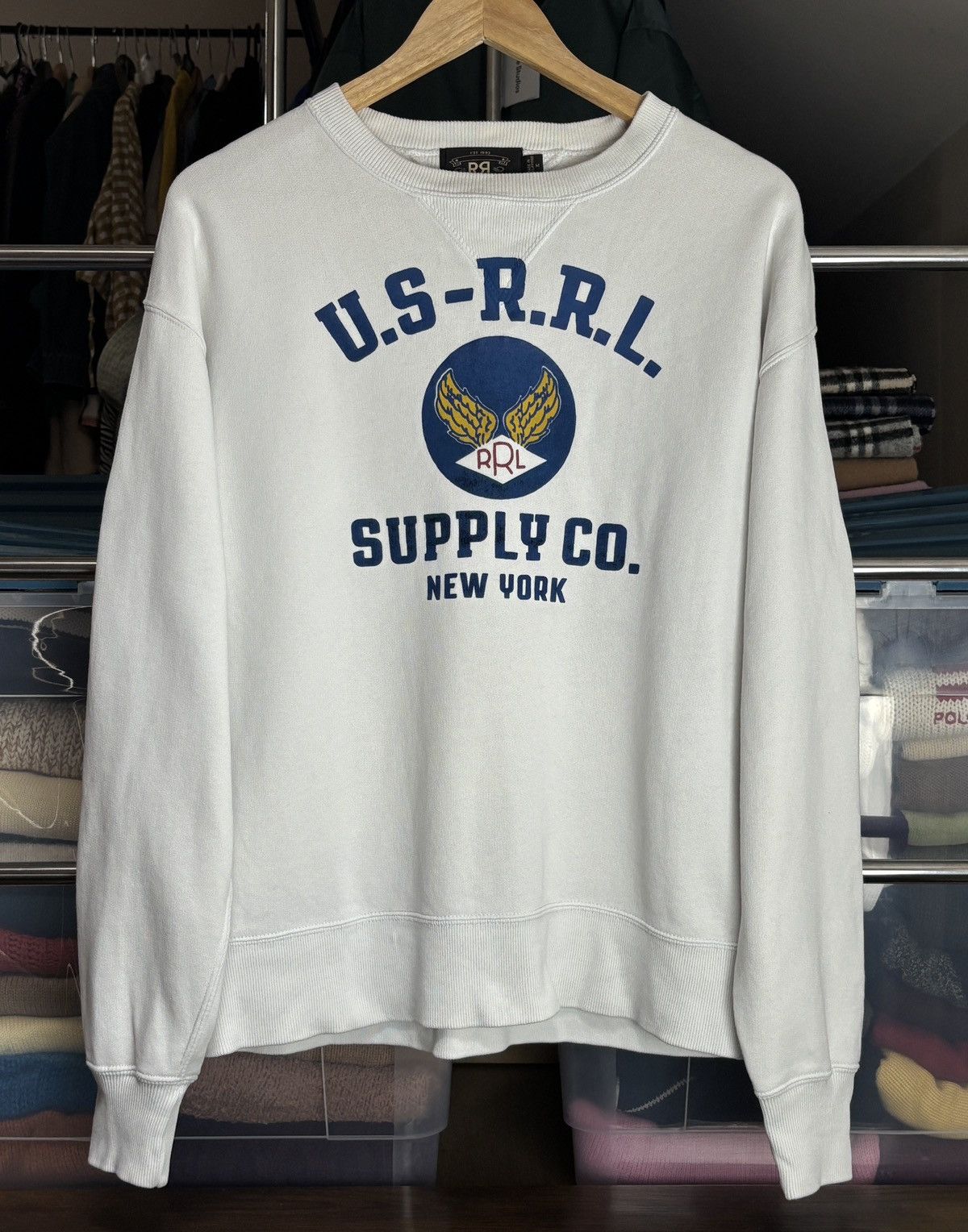 RRL Ralph Lauren Vintage Double RL Polo Ralph Lauren Vintage Rare Sweatshirt Size US M / EU 48-50 / 2 - 1 Thumbnail