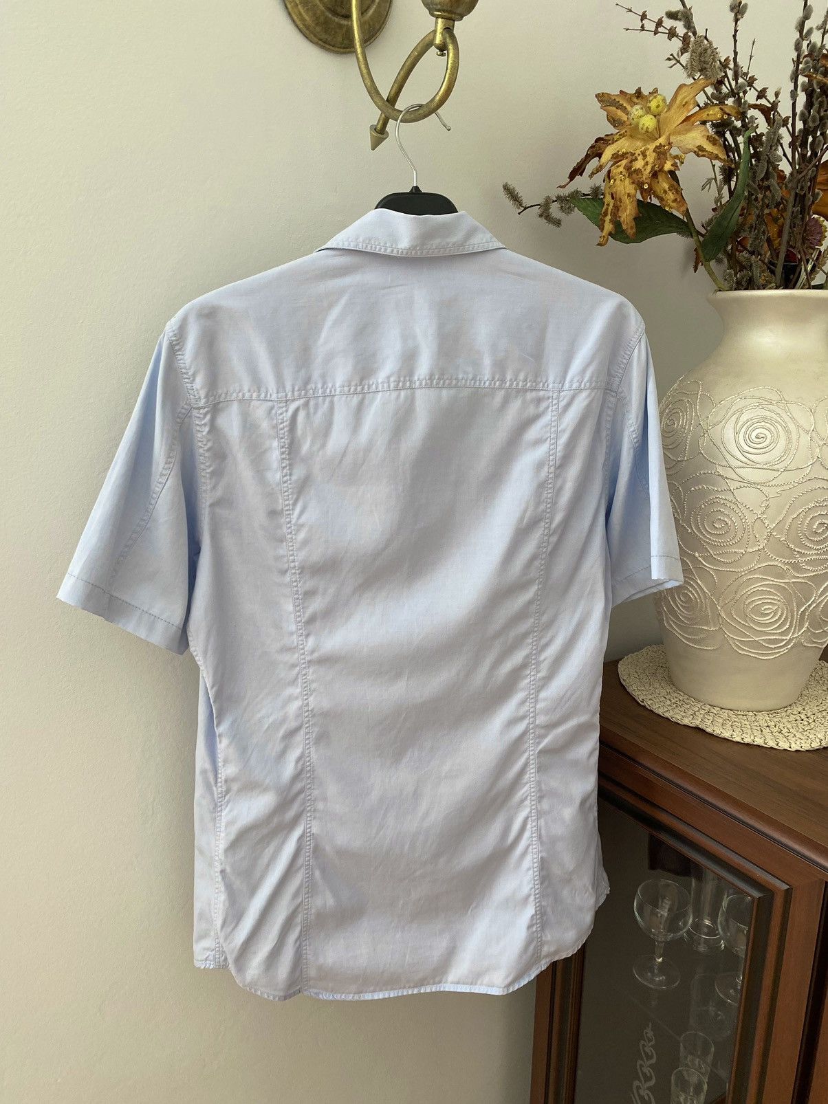 Prada Vintage Prada Short Sleeve Button Up Shirt Size US L / EU 52-54 / 3 - 7 Thumbnail