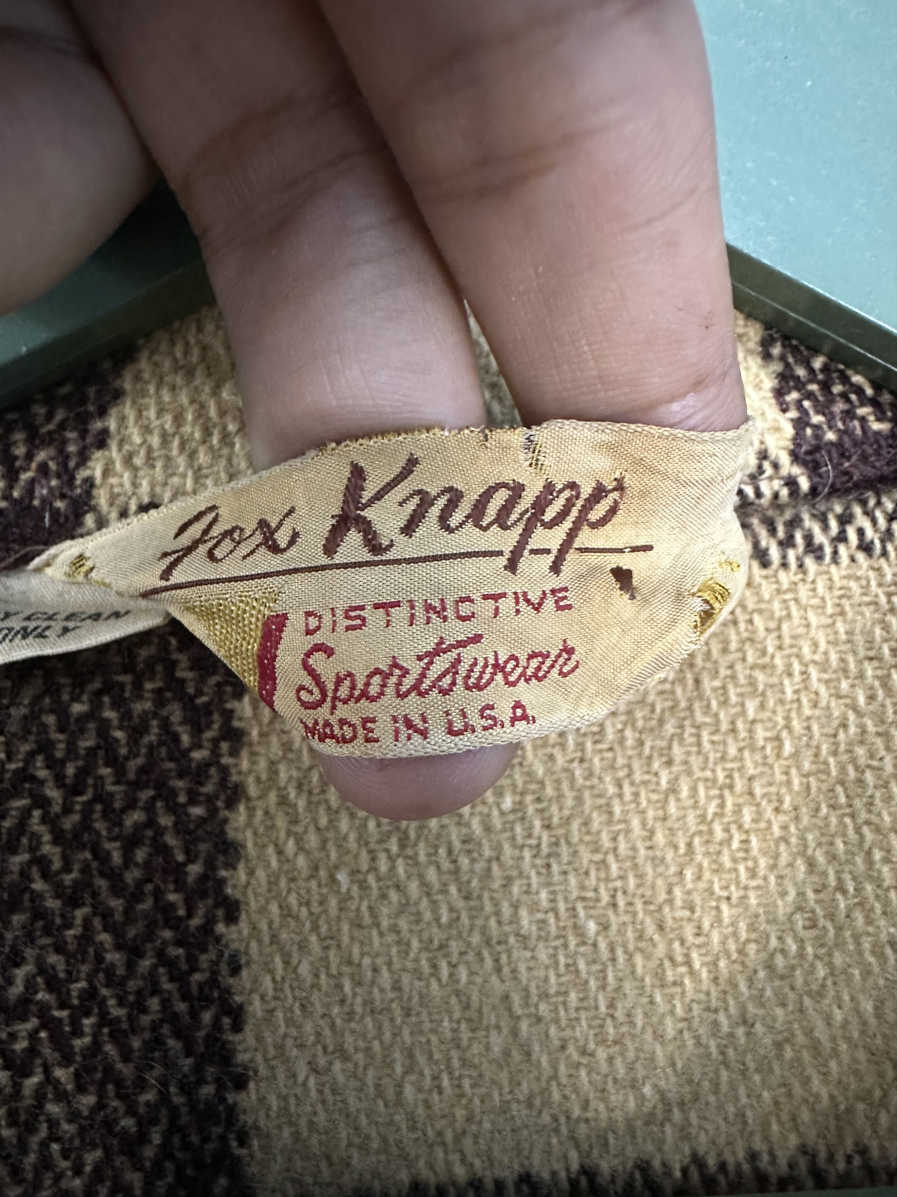 Vintage Vintage 50s Fox Knapp Usa Wool Jacket Z506 Size US L / EU 52-54 / 3 - 11 Thumbnail