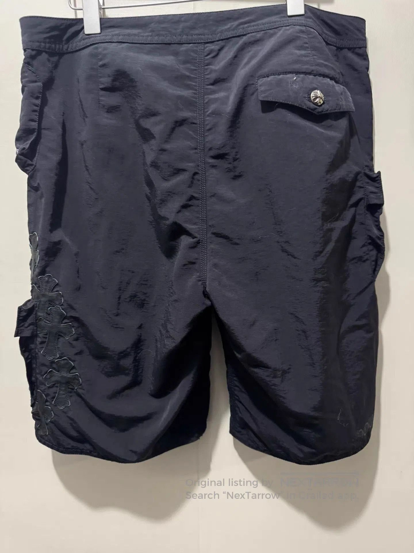 Chrome Hearts Black Cargo Shorts with Embroidered Details Size 34. Size US 34 / EU 50 - 2 Thumbnail