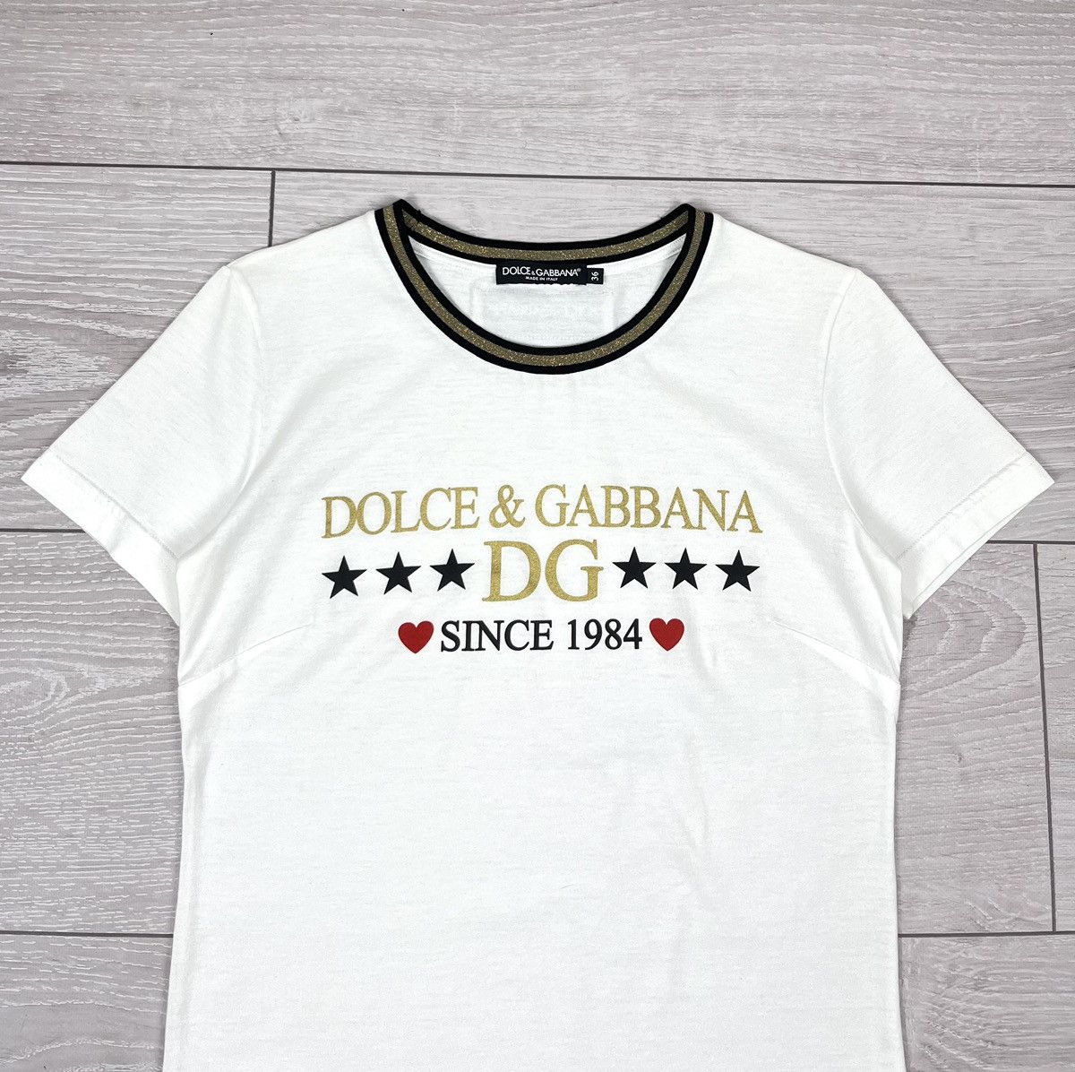Dolce & Gabbana Dolce&Gabbana White Cotton Big Logo Womens T Shirt Size XS / US 0-2 / IT 36-38 - 5 Thumbnail