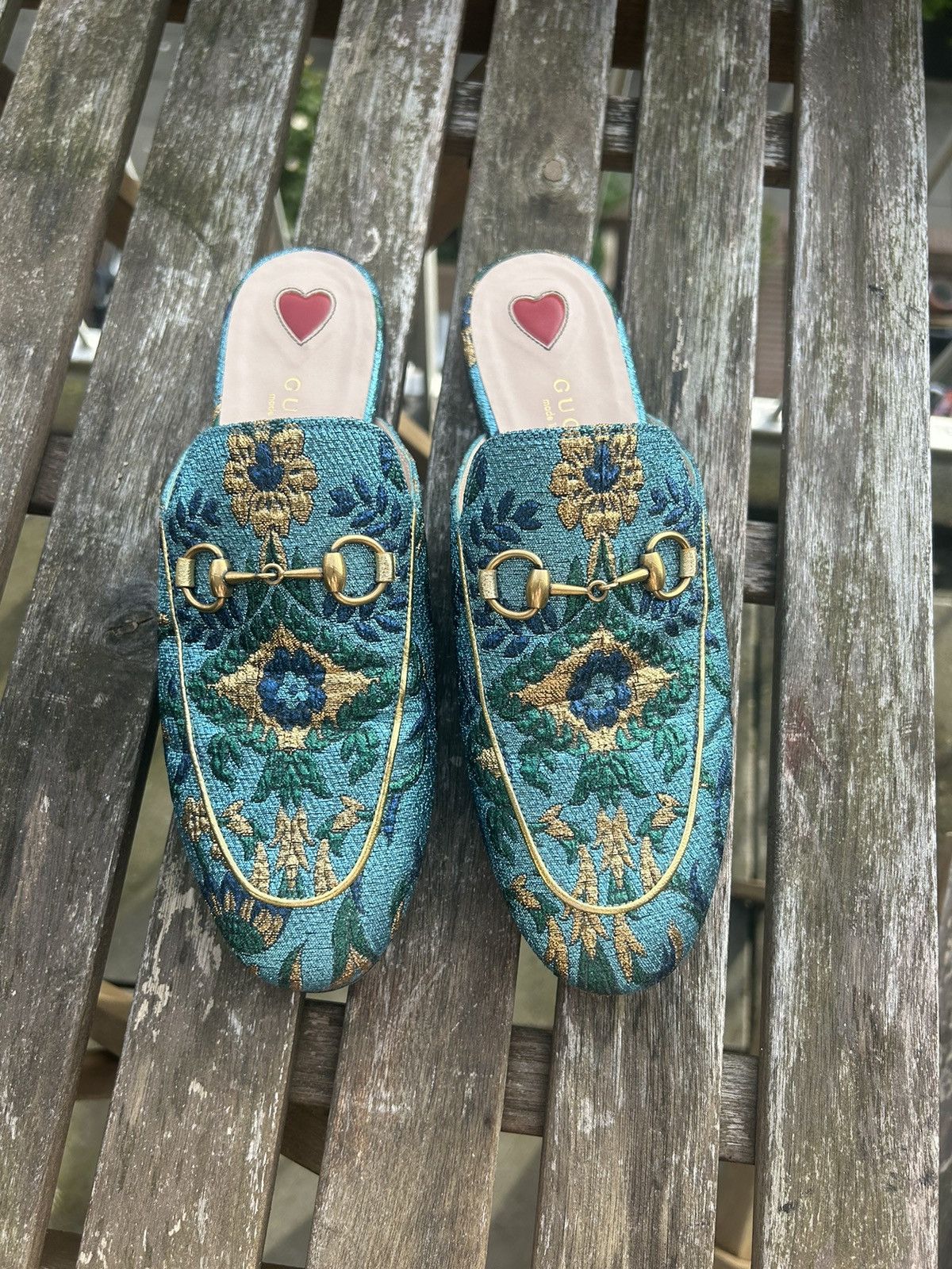 Gucci Blue Gucci Mules Size US 6 / IT 36 - 6 Thumbnail