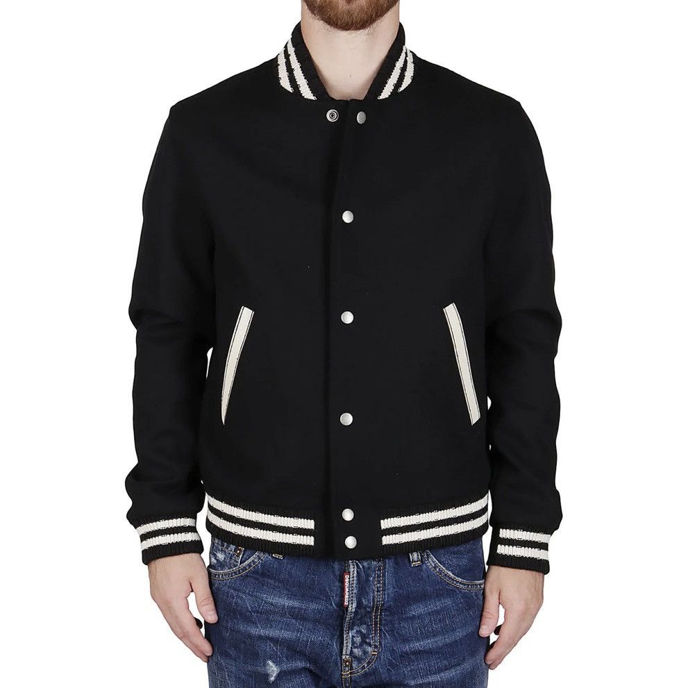Saint Laurent Paris Saint Laurent Wool Varsity Jacket in Large Size US L / EU 52-54 / 3 - 3 Thumbnail