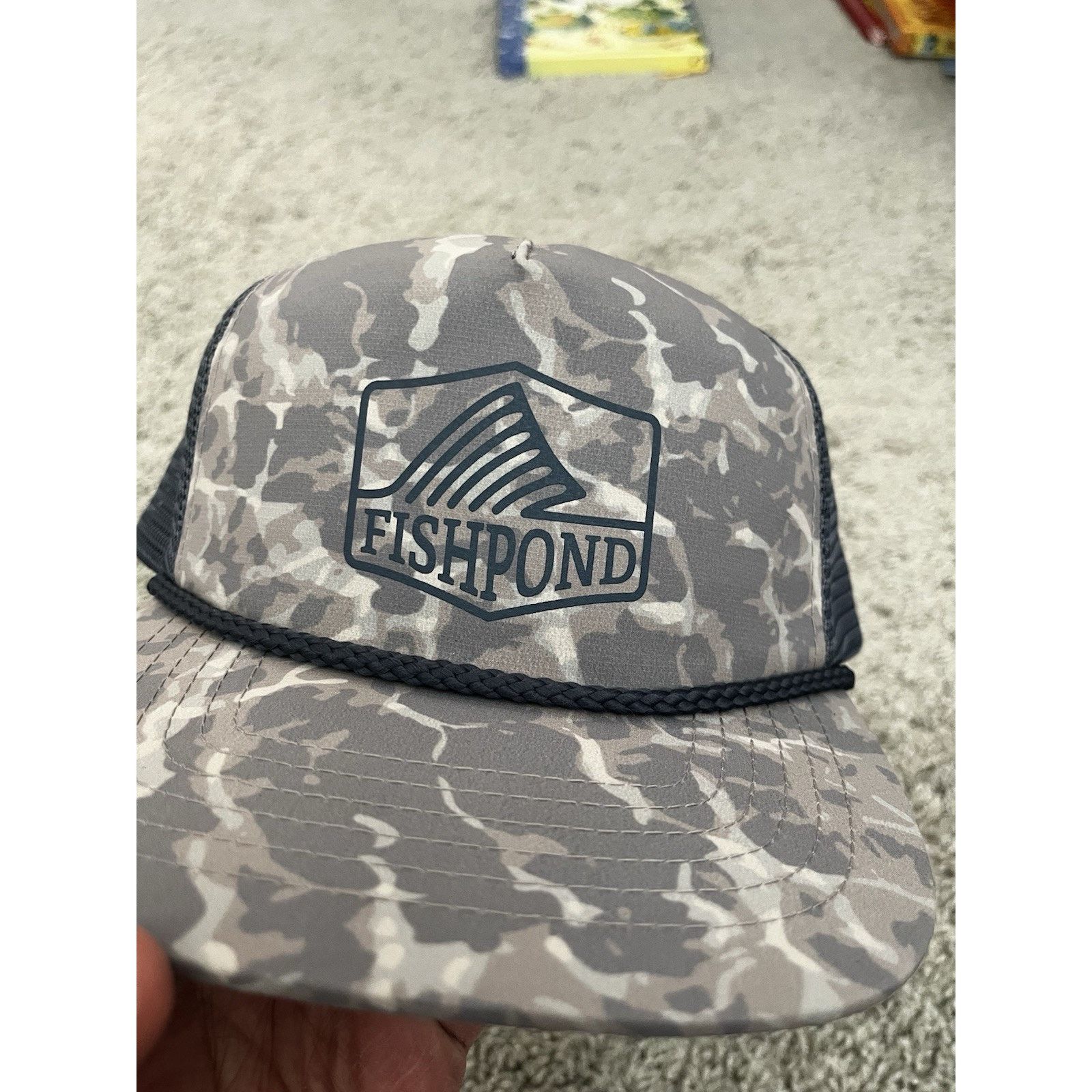 Other Fishpond Fly Fishing Hat Cap Snapback Gray Camo Rope Trucker Size ONE SIZE - 2 Thumbnail