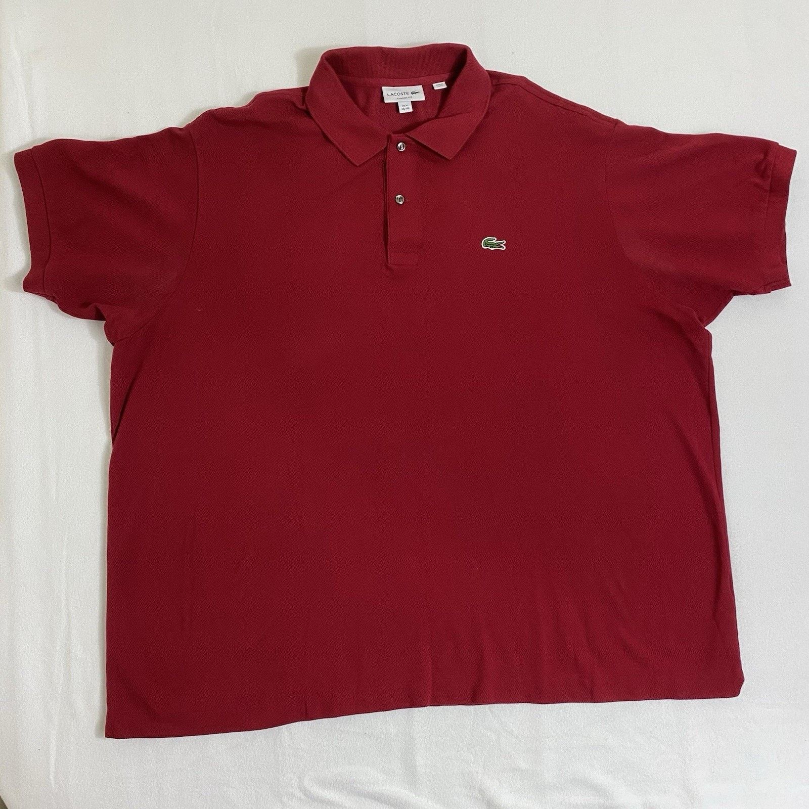 Lacoste Lacoste Men's Short Sleeve Pique Polo Shirt Red US 4XL Size US XXL / EU 58 / 5 - 1 Thumbnail