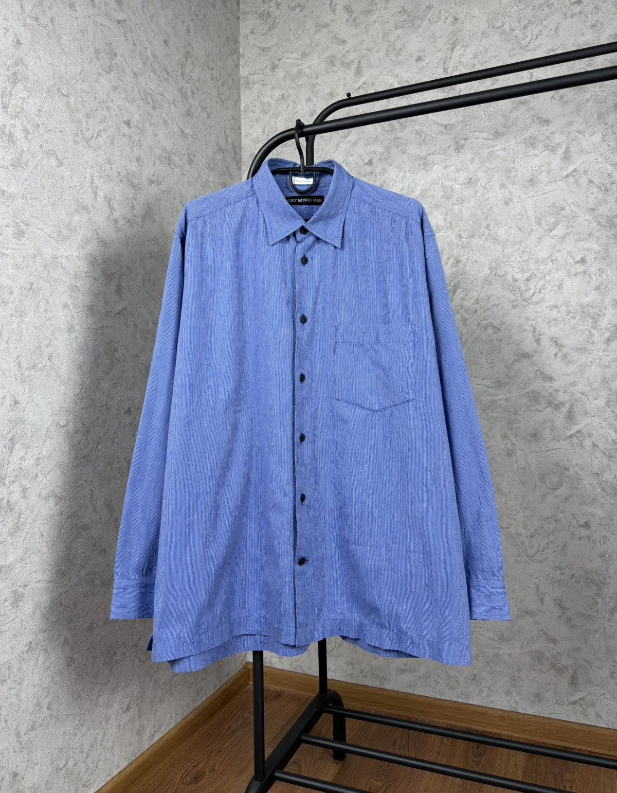 Issey Miyake Vintage Issey Miyake Men Cotton Polyester Striped Shirt Size US XL / EU 56 / 4 - 2 Thumbnail