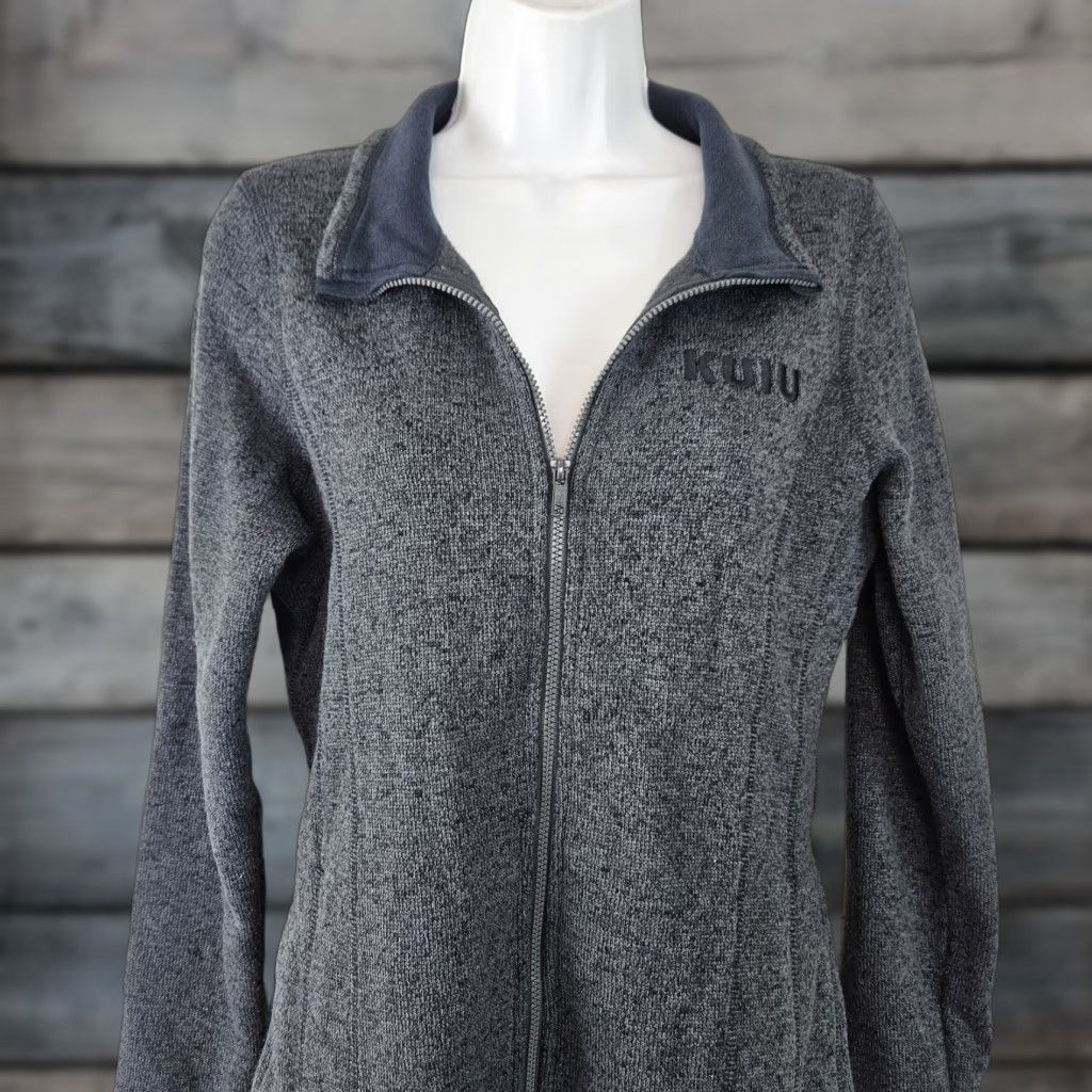 Vintage Kuiu Womens Jacket Sz Medium Blue/Gray High Loft Sweater Fleece Full Zip Size M / US 6-8 / IT 42-44 - 1 Thumbnail