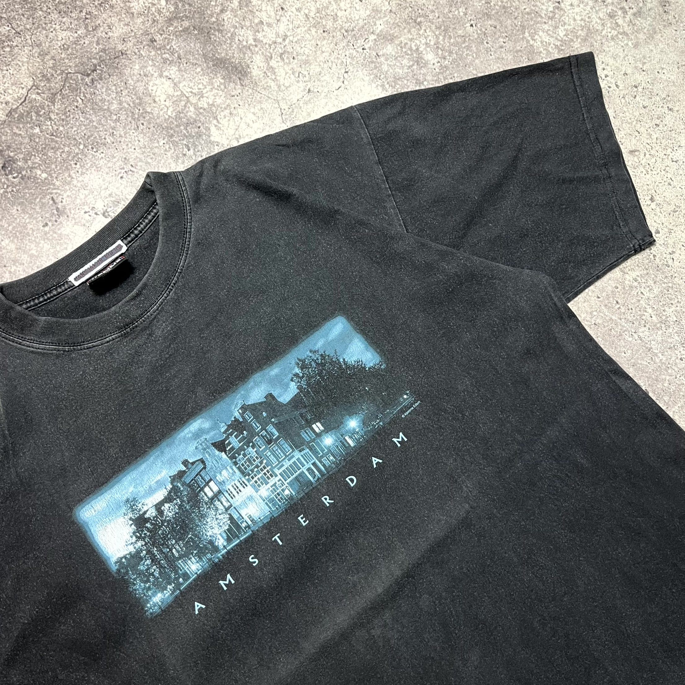 Vintage Vintage Gray Amsterdam Print T-Shirt Oversize Size M Size US M / EU 48-50 / 2 - 3 Thumbnail