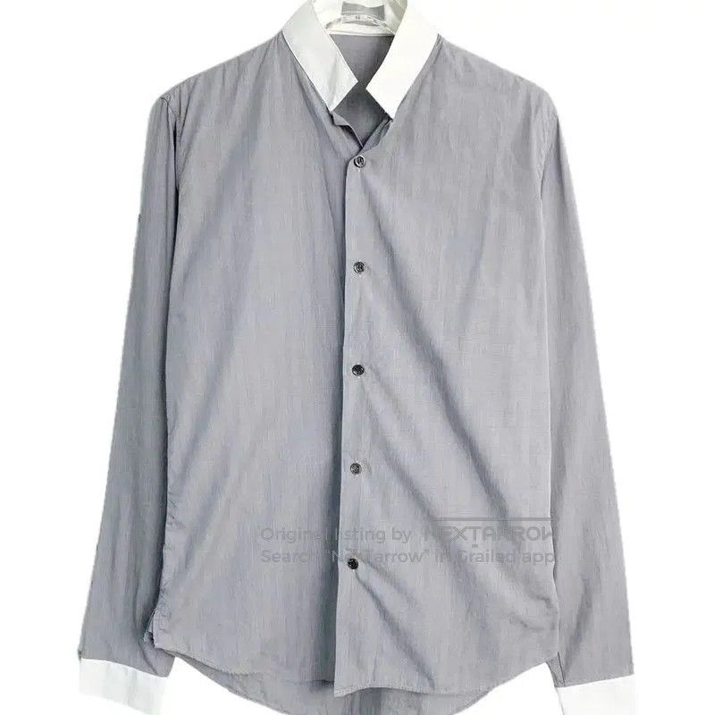 Dior Grey Cotton Long Sleeve Shirt .