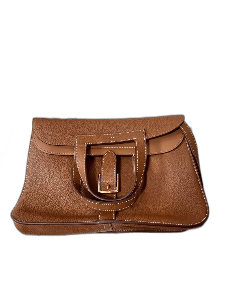 Hermes Hermes Halzan31 Bag with Gold Buckle Size ONE SIZE - 1 Thumbnail