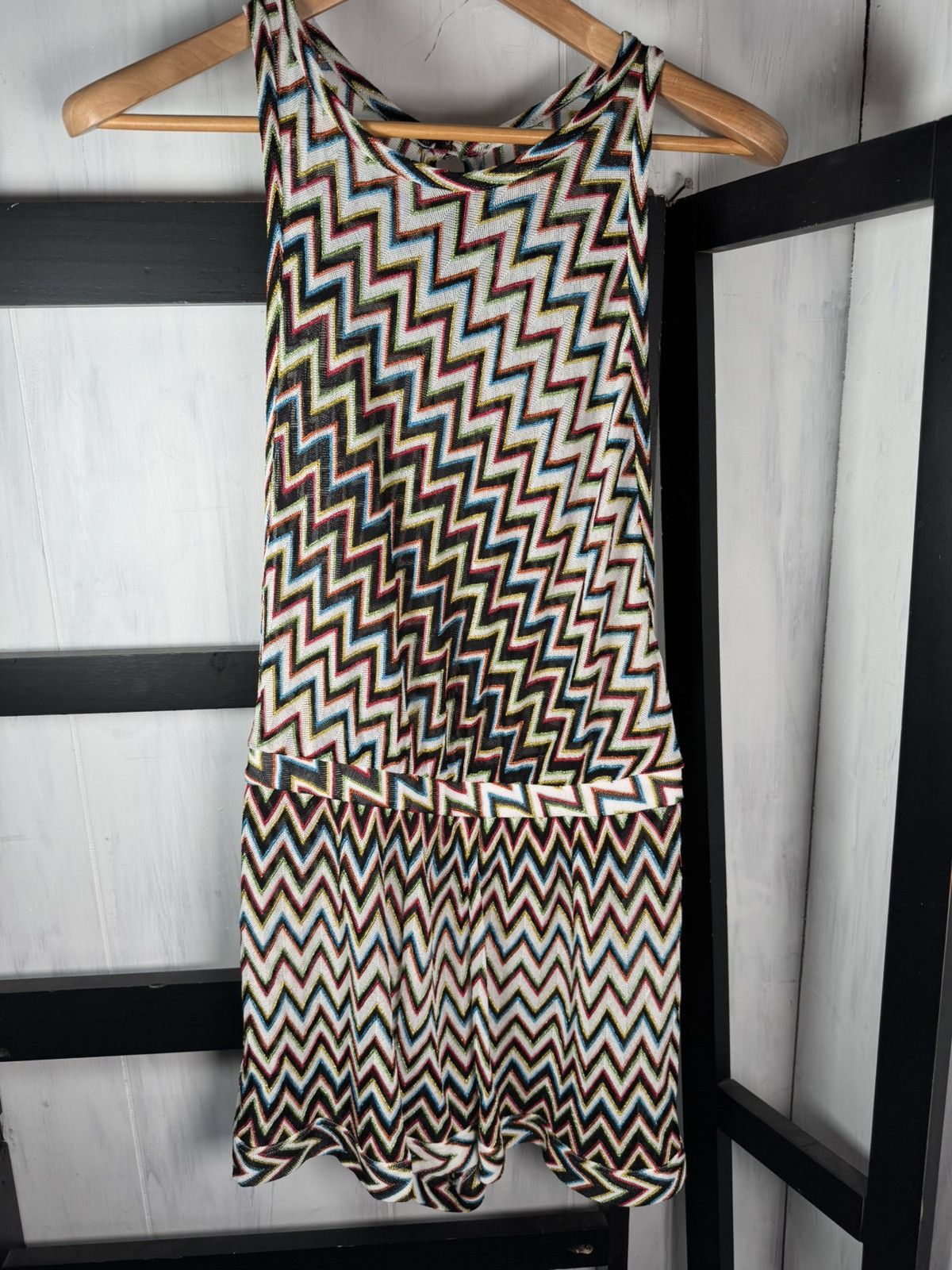 Missoni Missoni Mare Rainbow & Black Zigzag Romper, Size 42 Size 28" / US 6 / IT 42 - 9 Thumbnail
