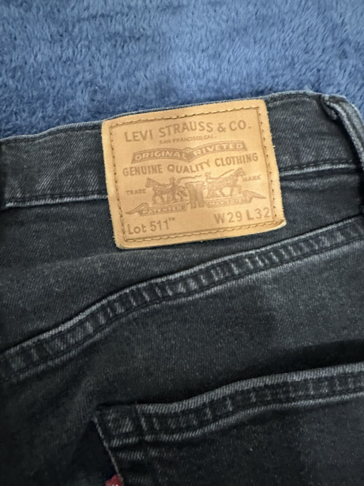 Levi's Levis Black Stone Washed Denim Jeans👖 Size US 29 - 3 Thumbnail