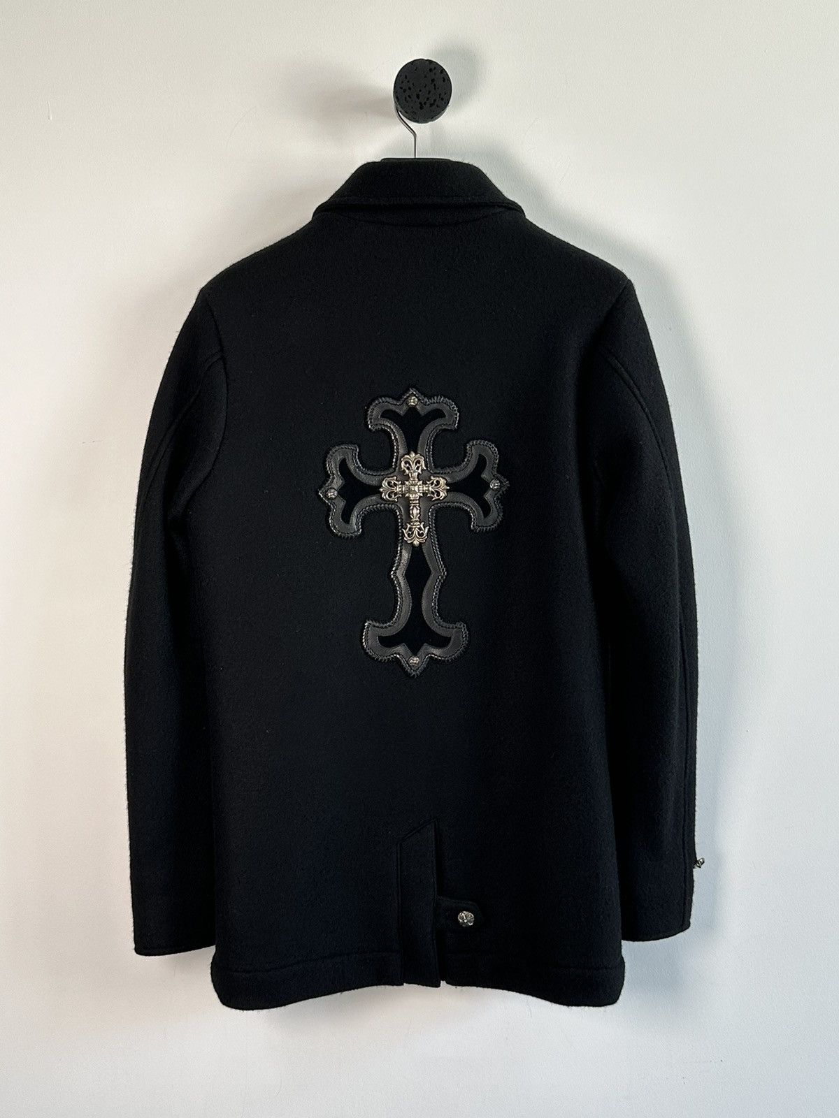 image of Chrome Hearts Coat in Black, Men's (Size Medium)