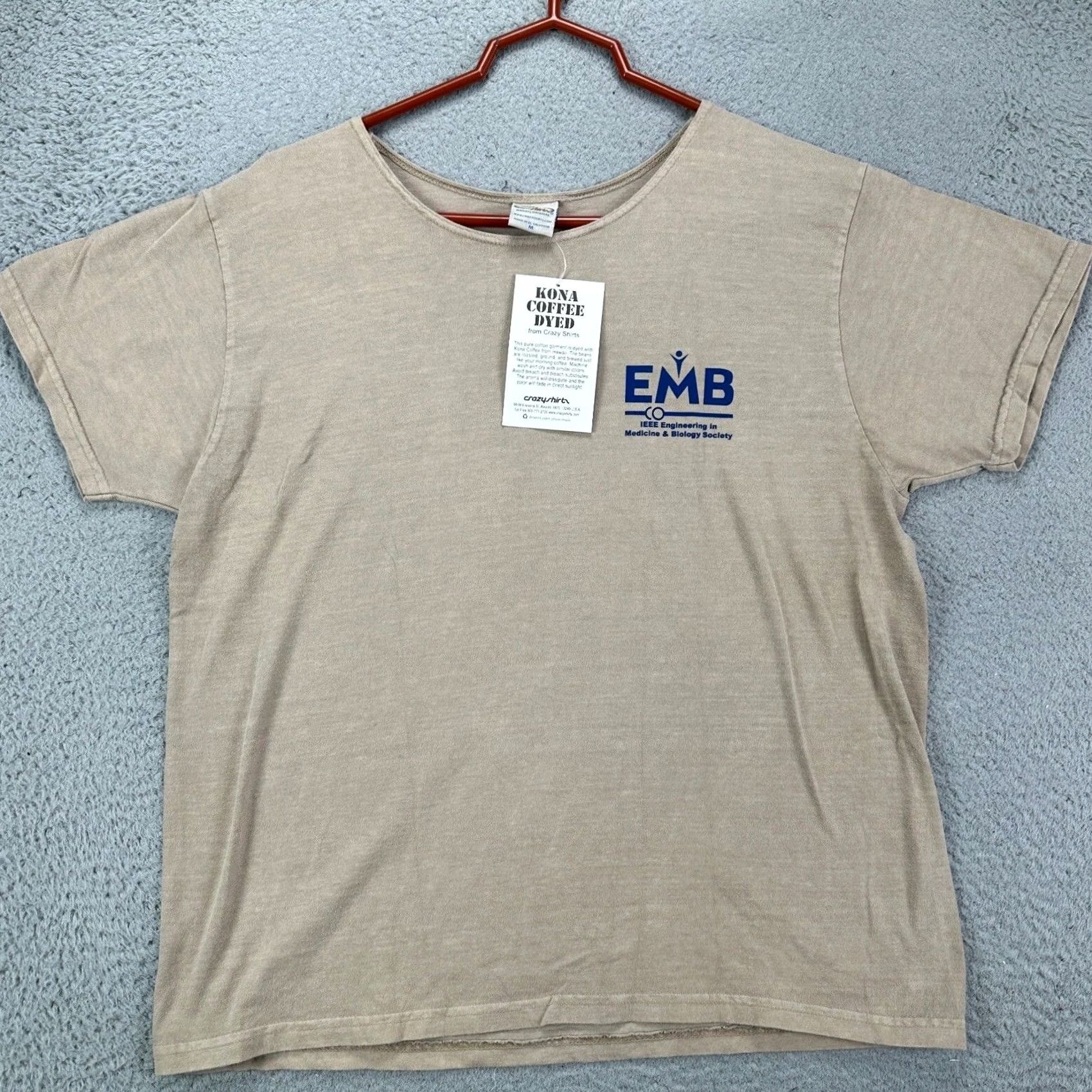 Vintage Crazy Shirts T-Shirt Unisex M Honolulu Hawaii Tee Tan Beige Floral Short Sleeve Crew Neck Breathable Cotton 40x27.5 NEW Size US M / EU 48-50 / 2 - 3 Thumbnail
