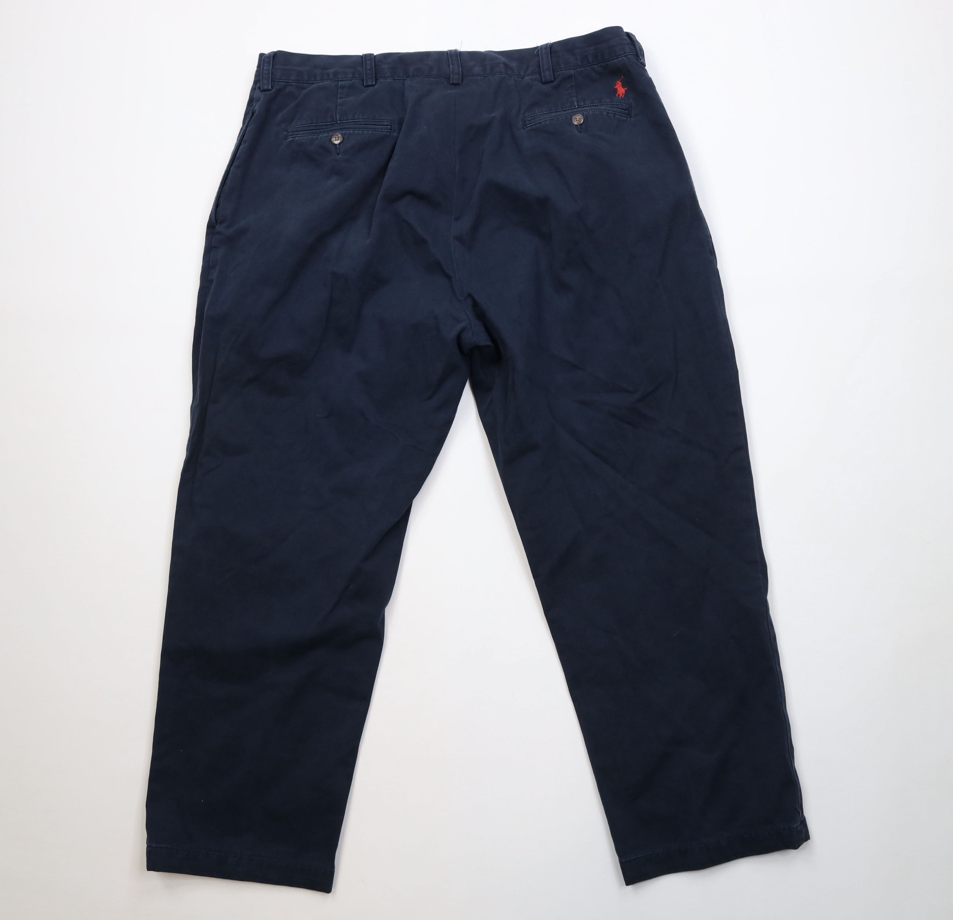 Ralph Lauren Vintage 90s Ralph Lauren Ethan Heavy Wide Leg Chino Pants Size US 38 / EU 54 - 10 Thumbnail