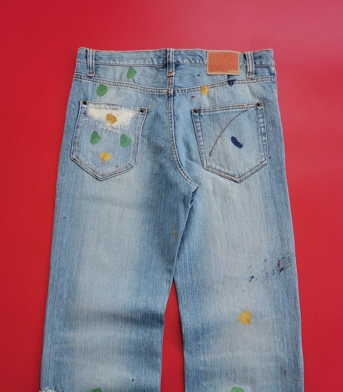 Arts & Science Boro Paint Splatter Dots G-Land Edge Denim Jeans Size US 32 / EU 48 - 6 Thumbnail