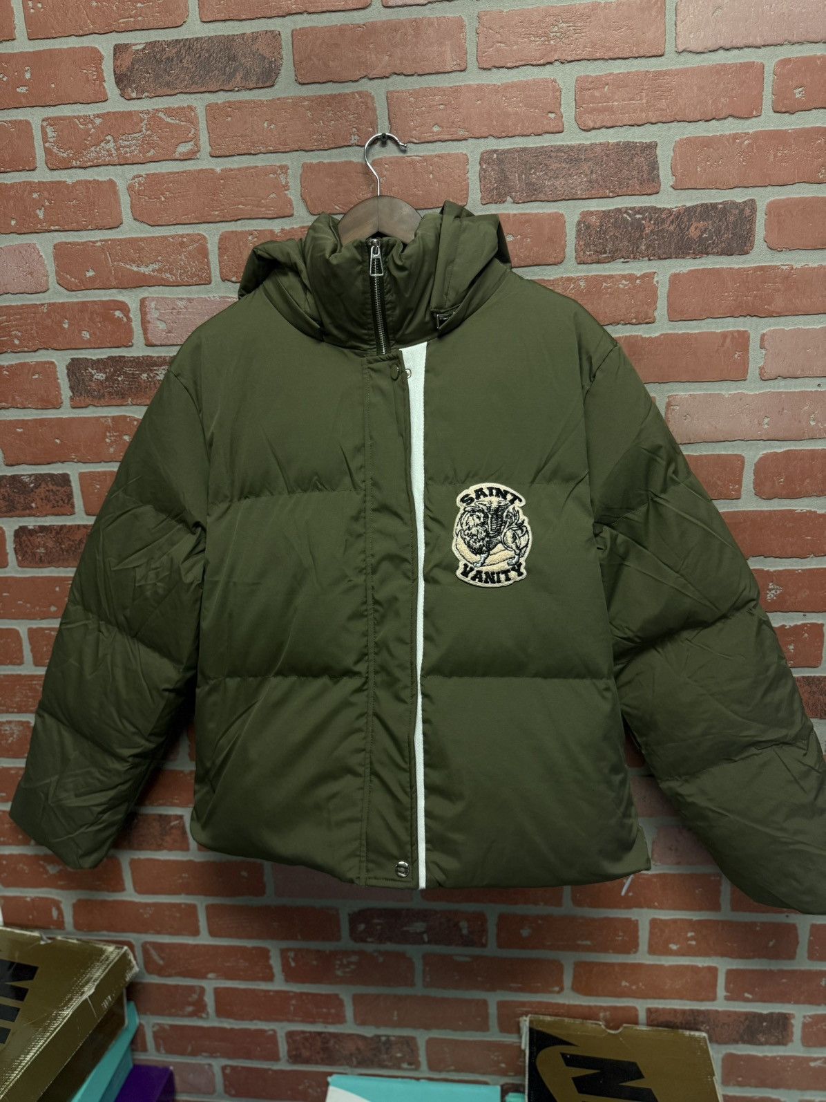 Saint Vanity Saint Vanity Green Puffer Jacket (Exlusive) Size L Size US L / EU 52-54 / 3 - 2 Thumbnail